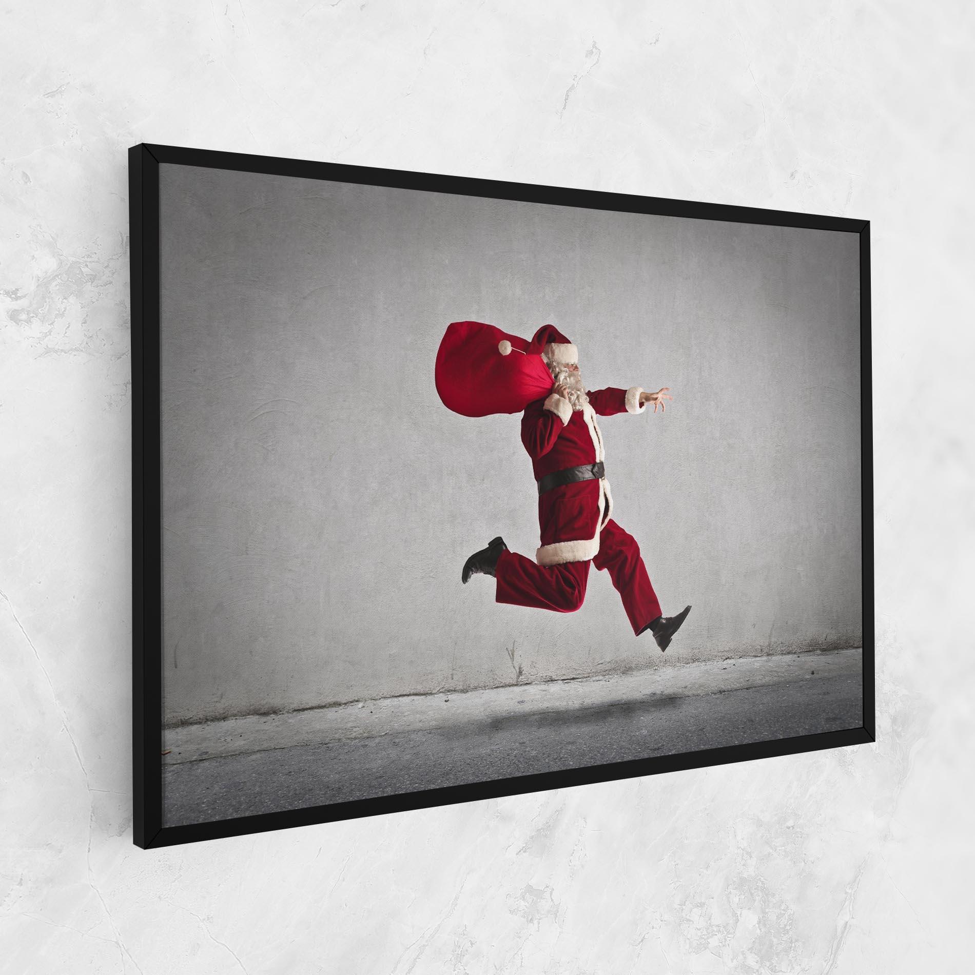 Tablou Canvas Santa Claus Jumping mockup 1