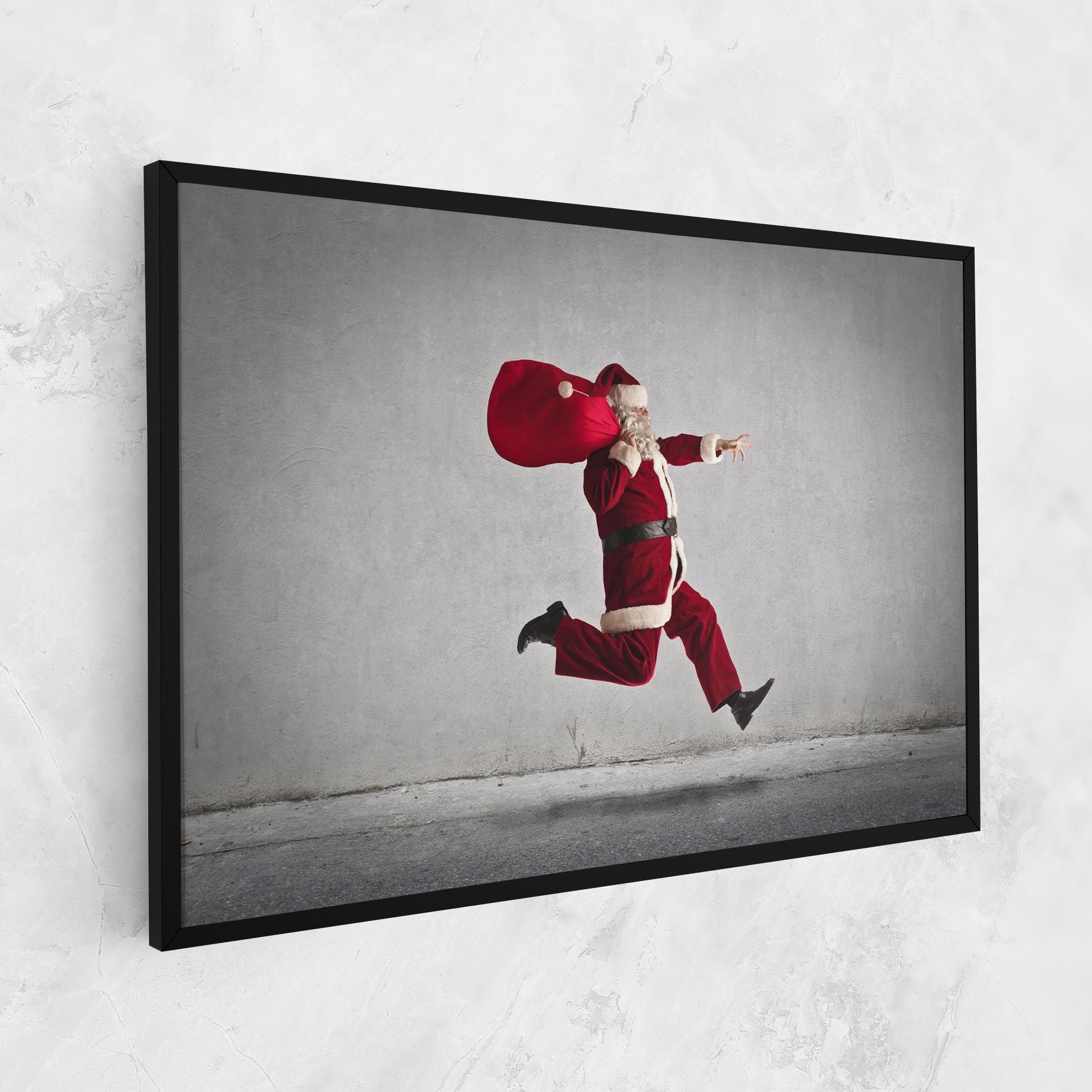 Santa Claus Jumping mockup 1