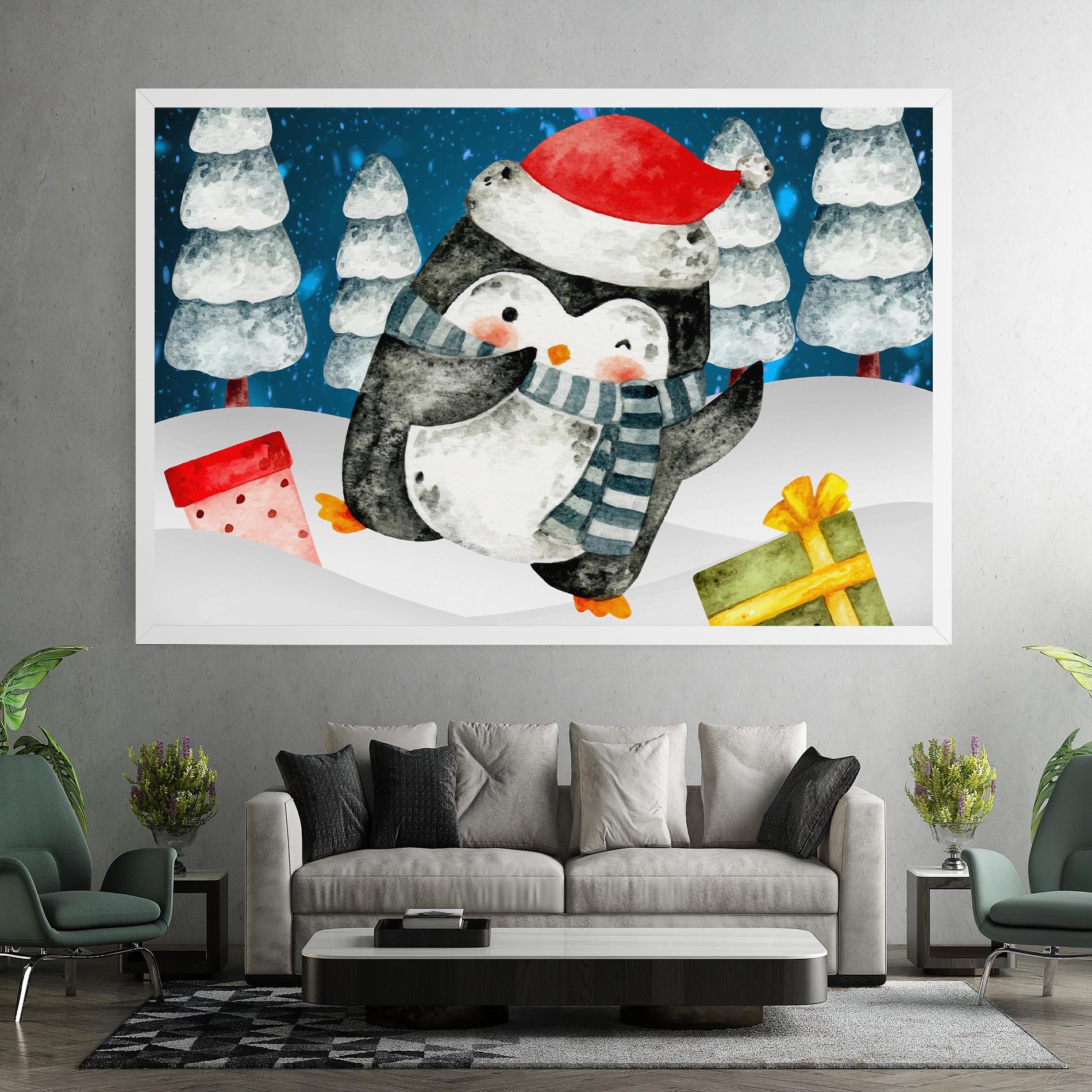 Tablou Canvas Blue Pinguin mockup 7
