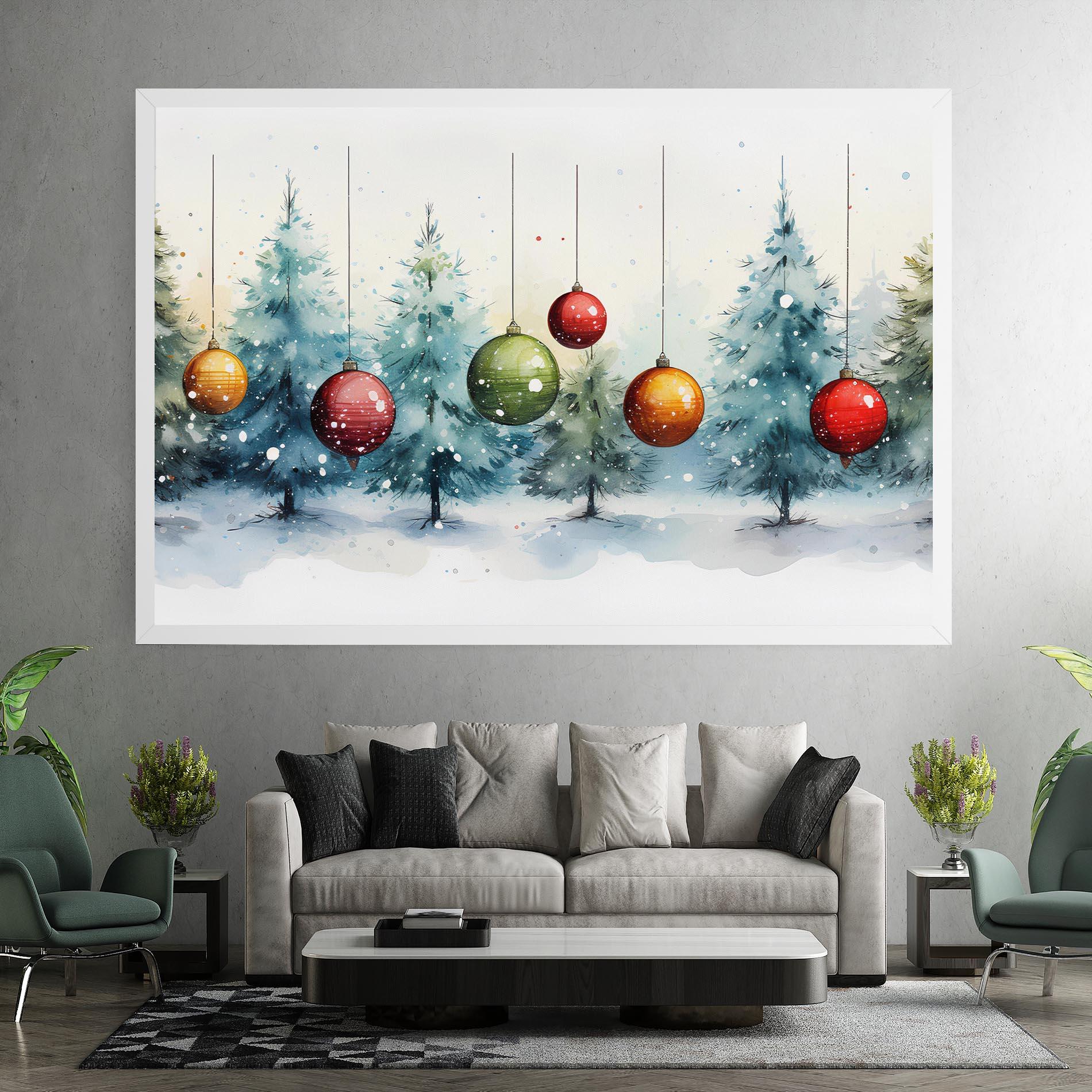 Tablou Canvas Christmas Tree Painting mockup 7