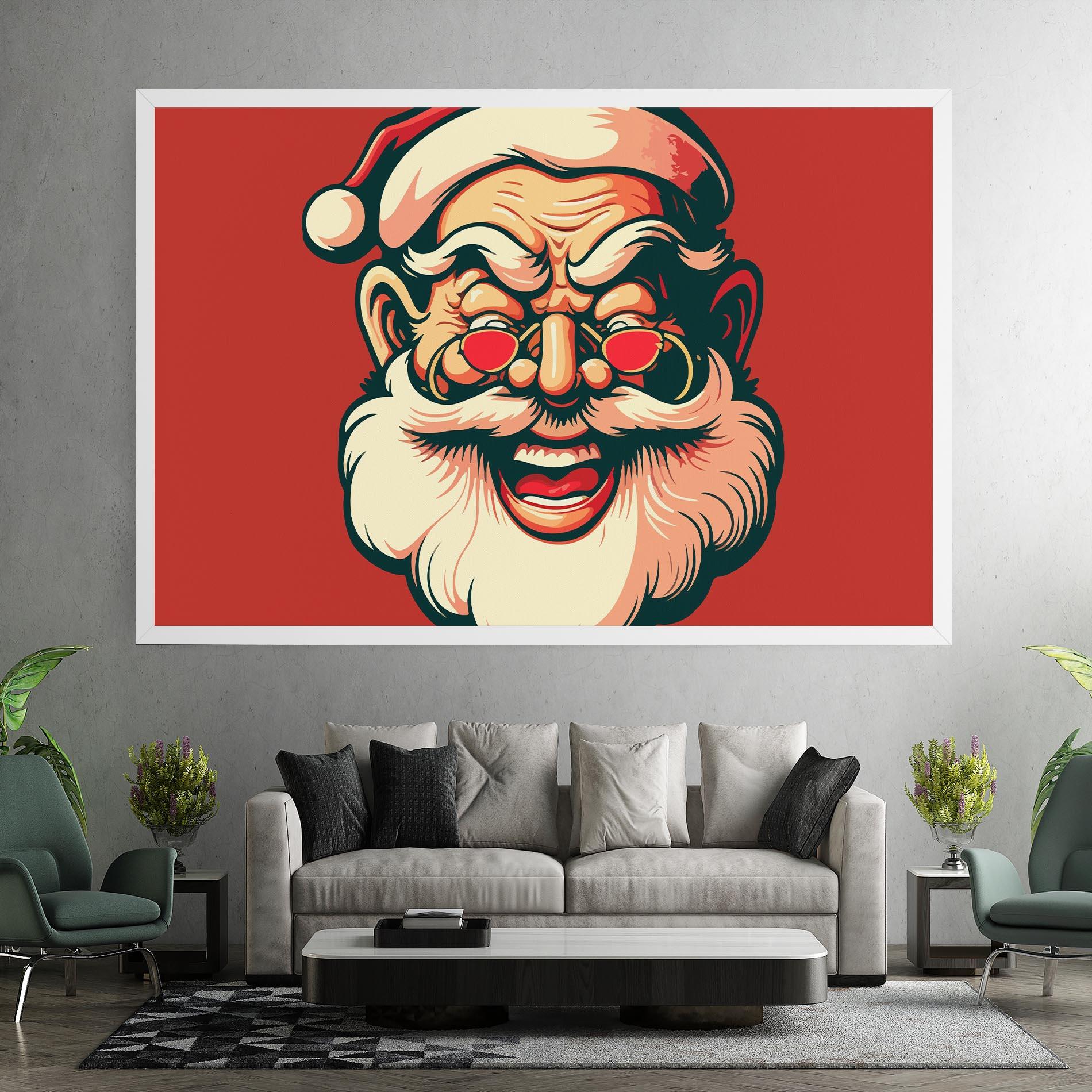 Tablou Canvas Santa Crazy Smile mockup 7