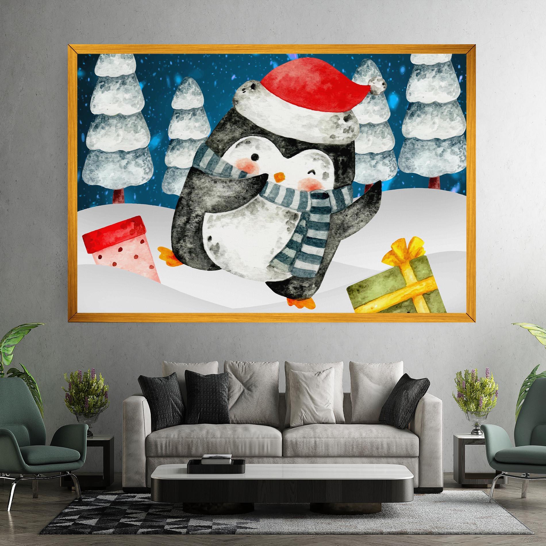 Tablou Canvas Blue Pinguin mockup 7