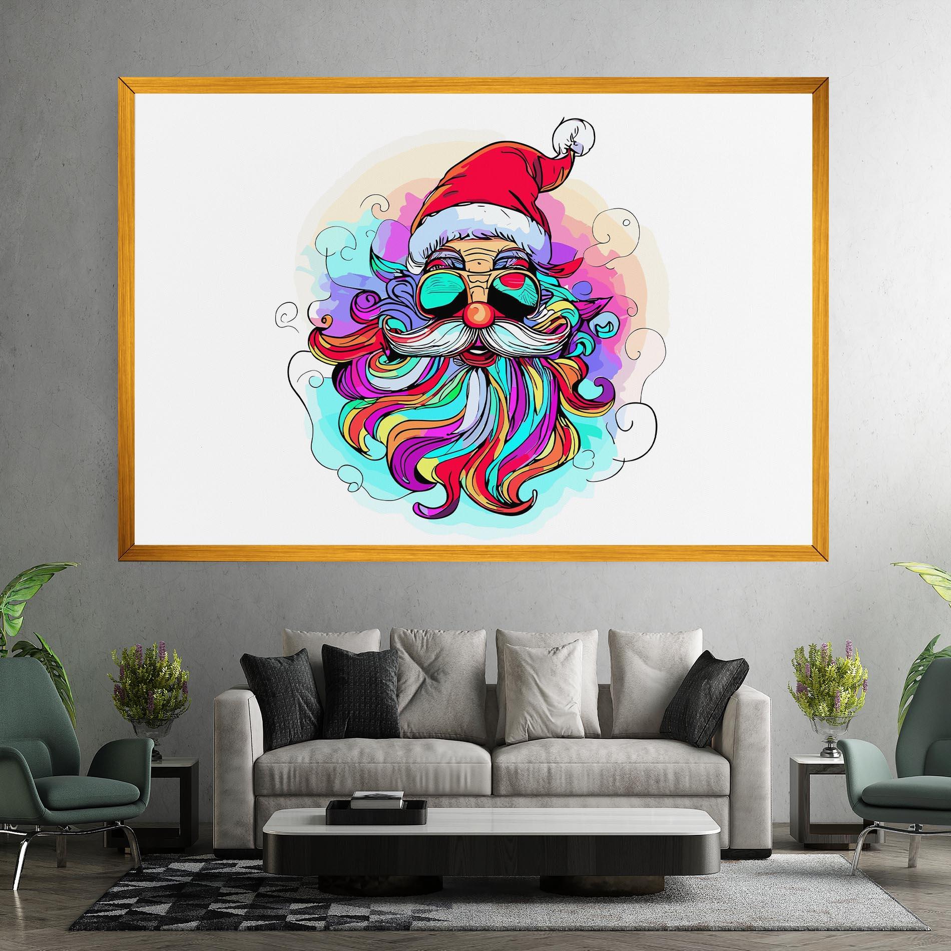 Tablou Canvas Colorful Santa mockup 7