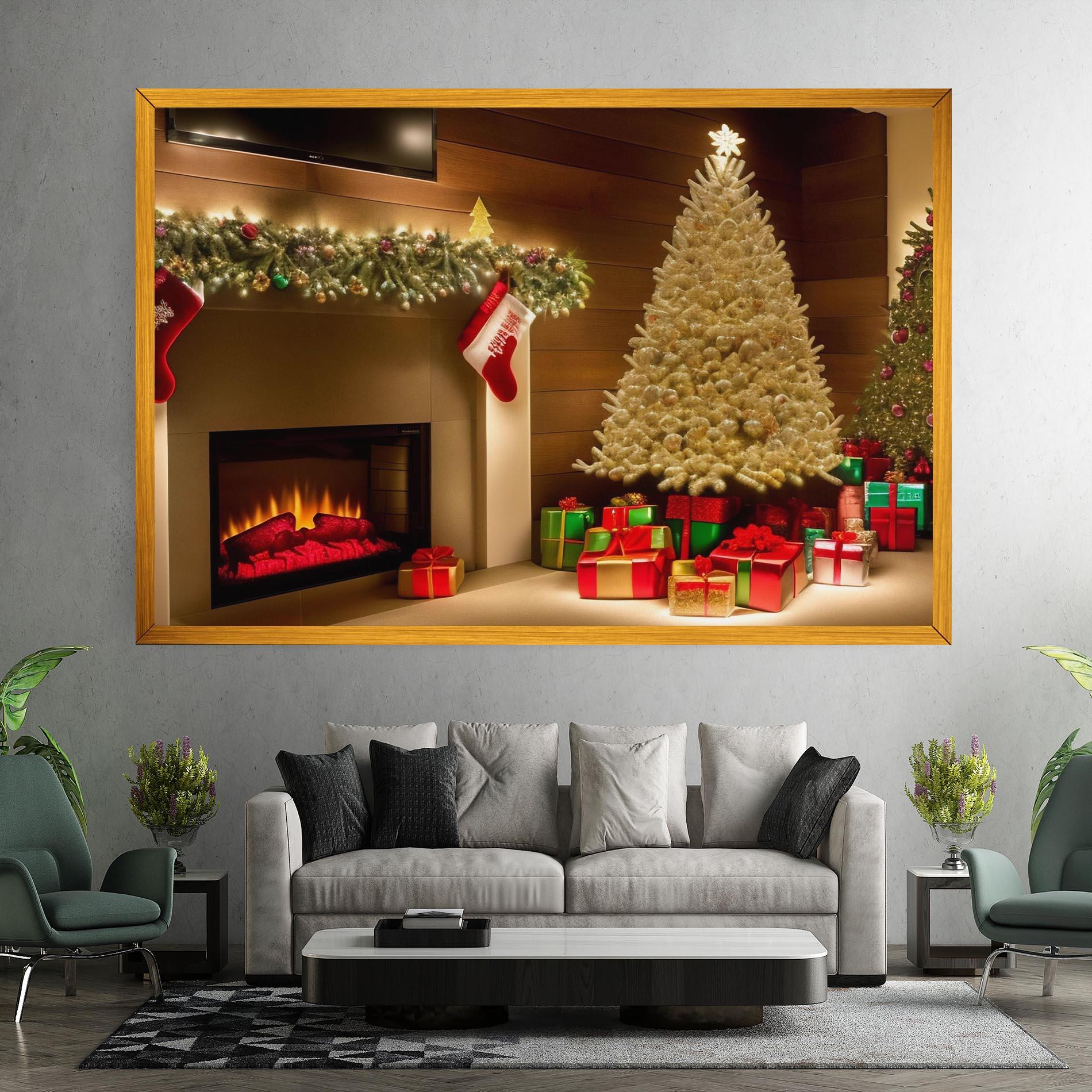 Tablou Canvas Decorated Christmas Tree mockup 7
