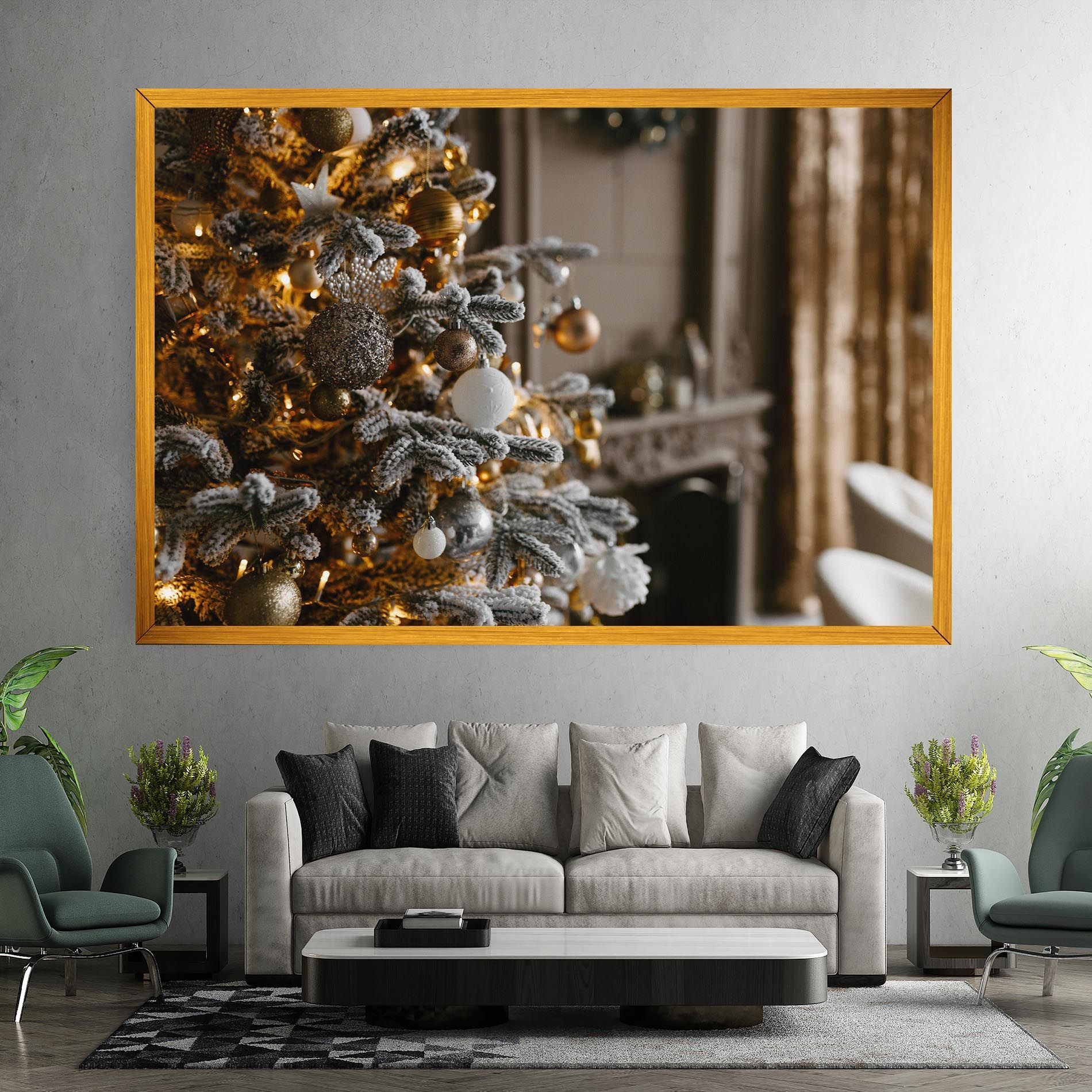 Gold Christmas Decorations mockup 7