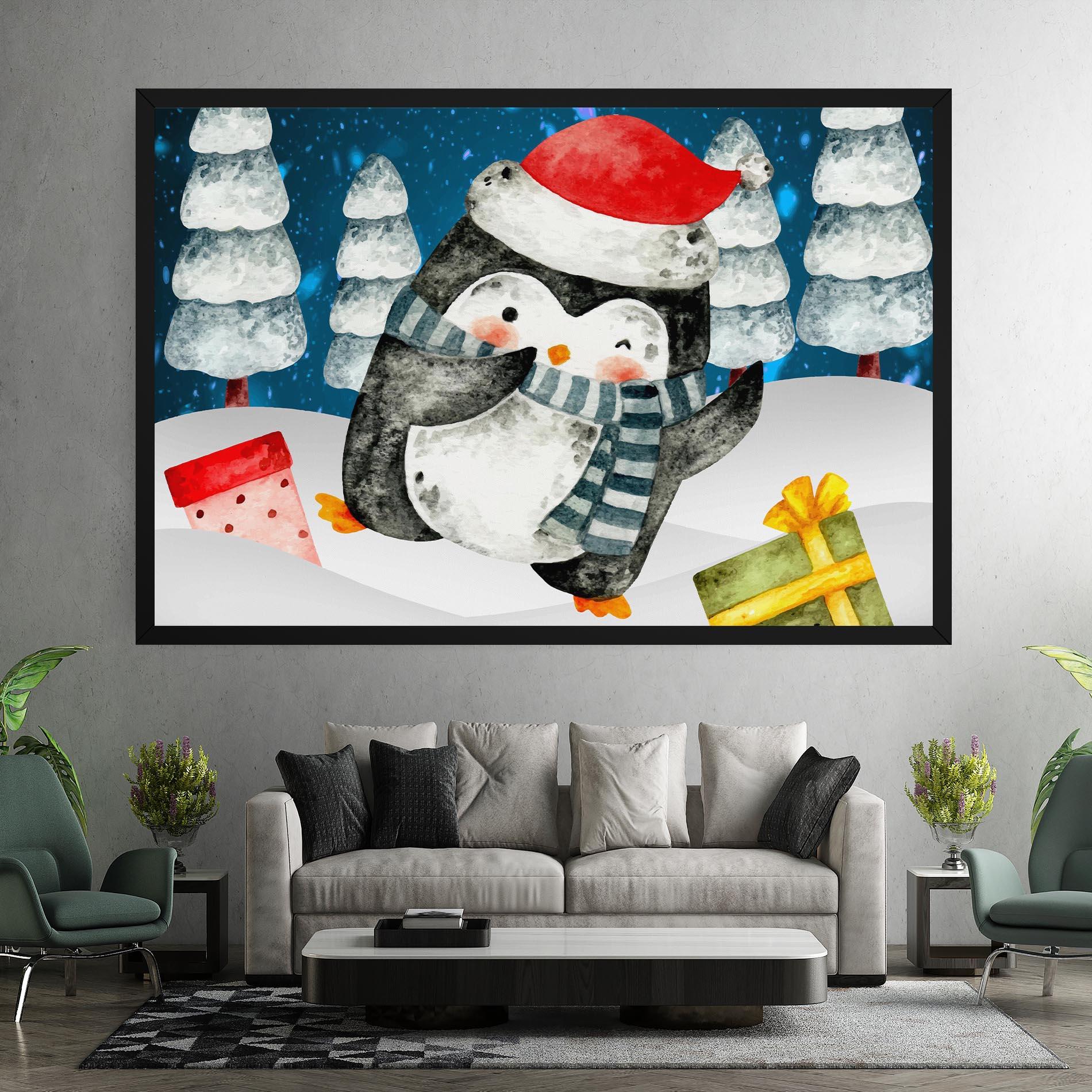 Tablou Canvas Blue Pinguin mockup 7