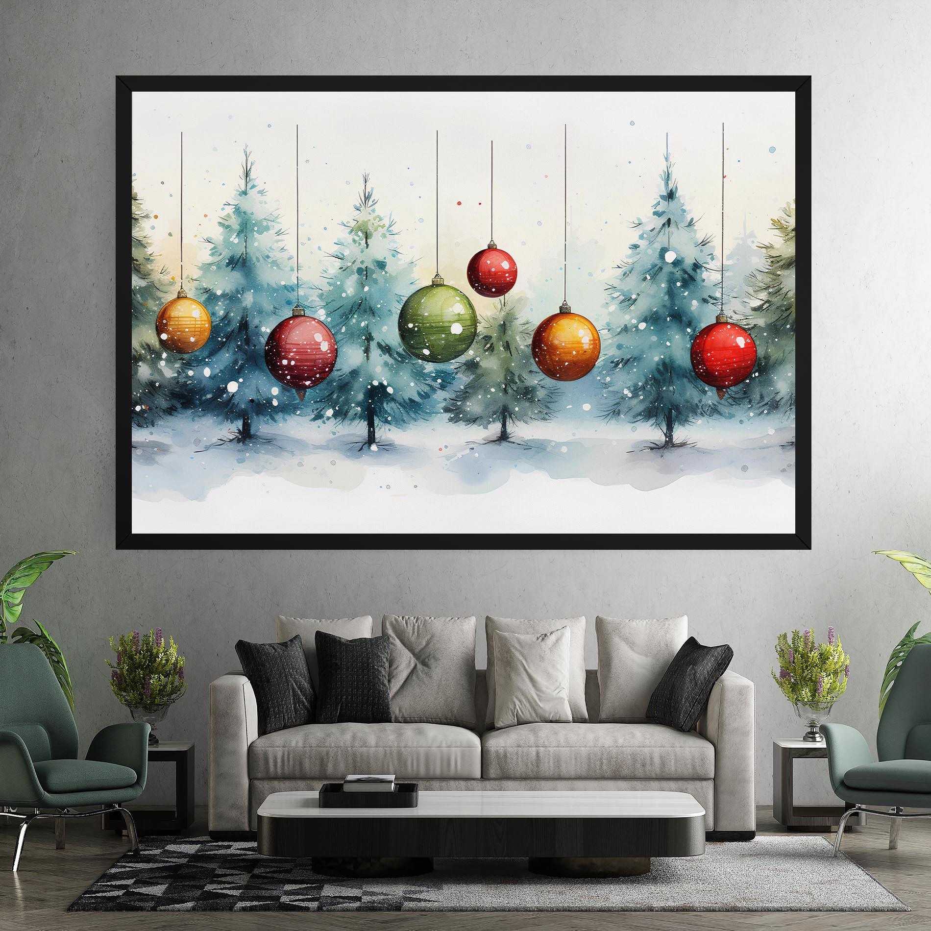 Tablou Canvas Christmas Tree Painting mockup 7