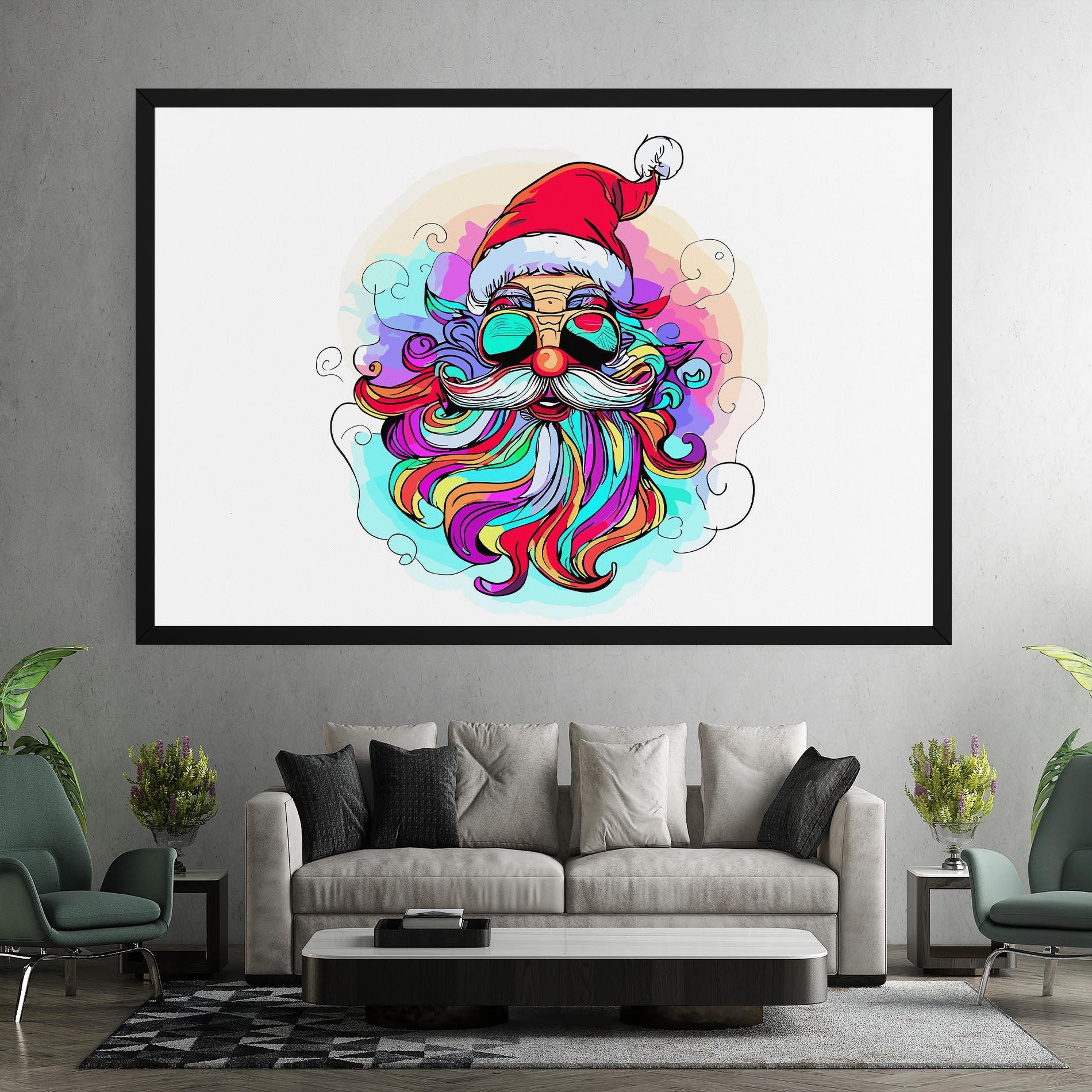 Tablou Canvas Colorful Santa mockup 7