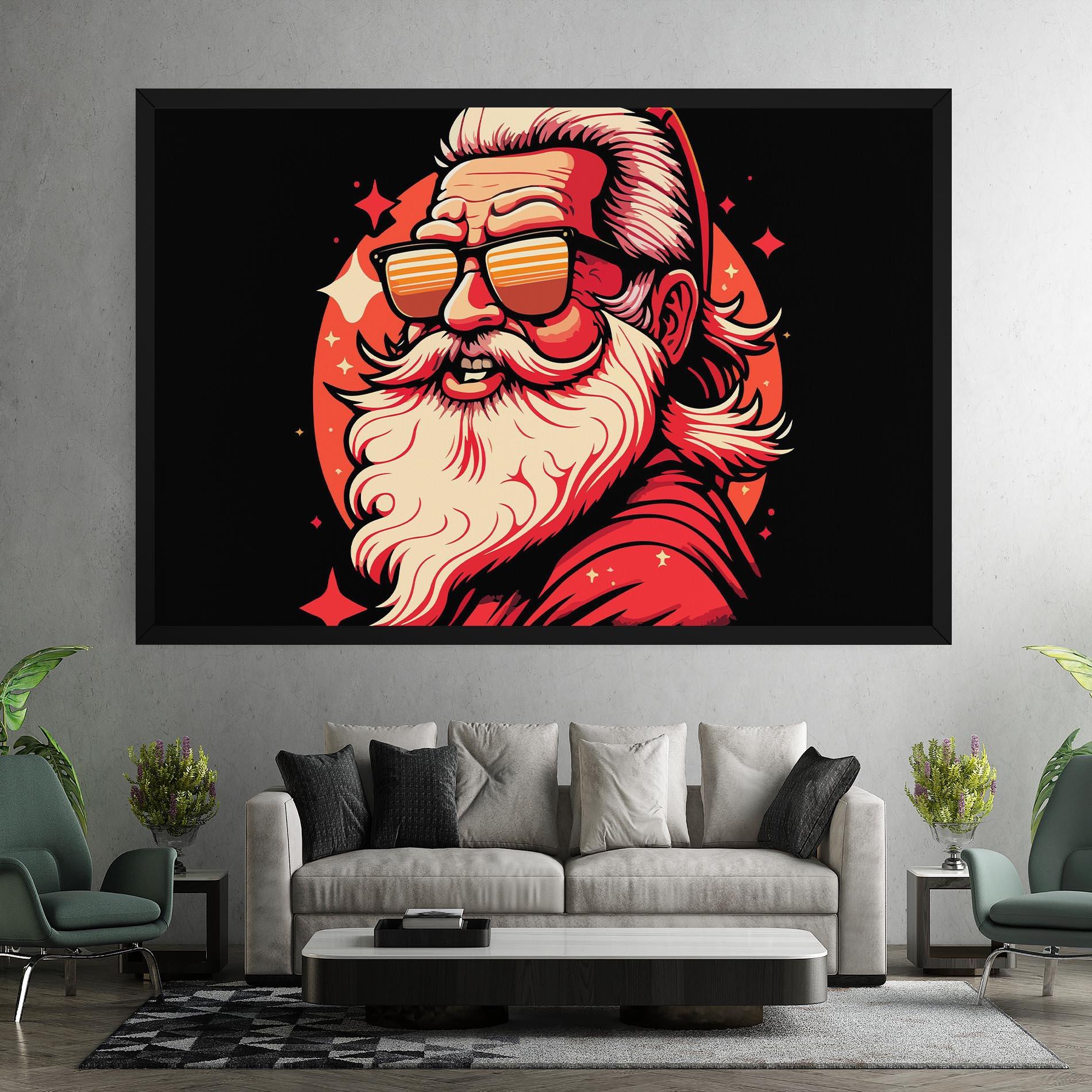 Tablou Canvas Glasses Santa mockup 7