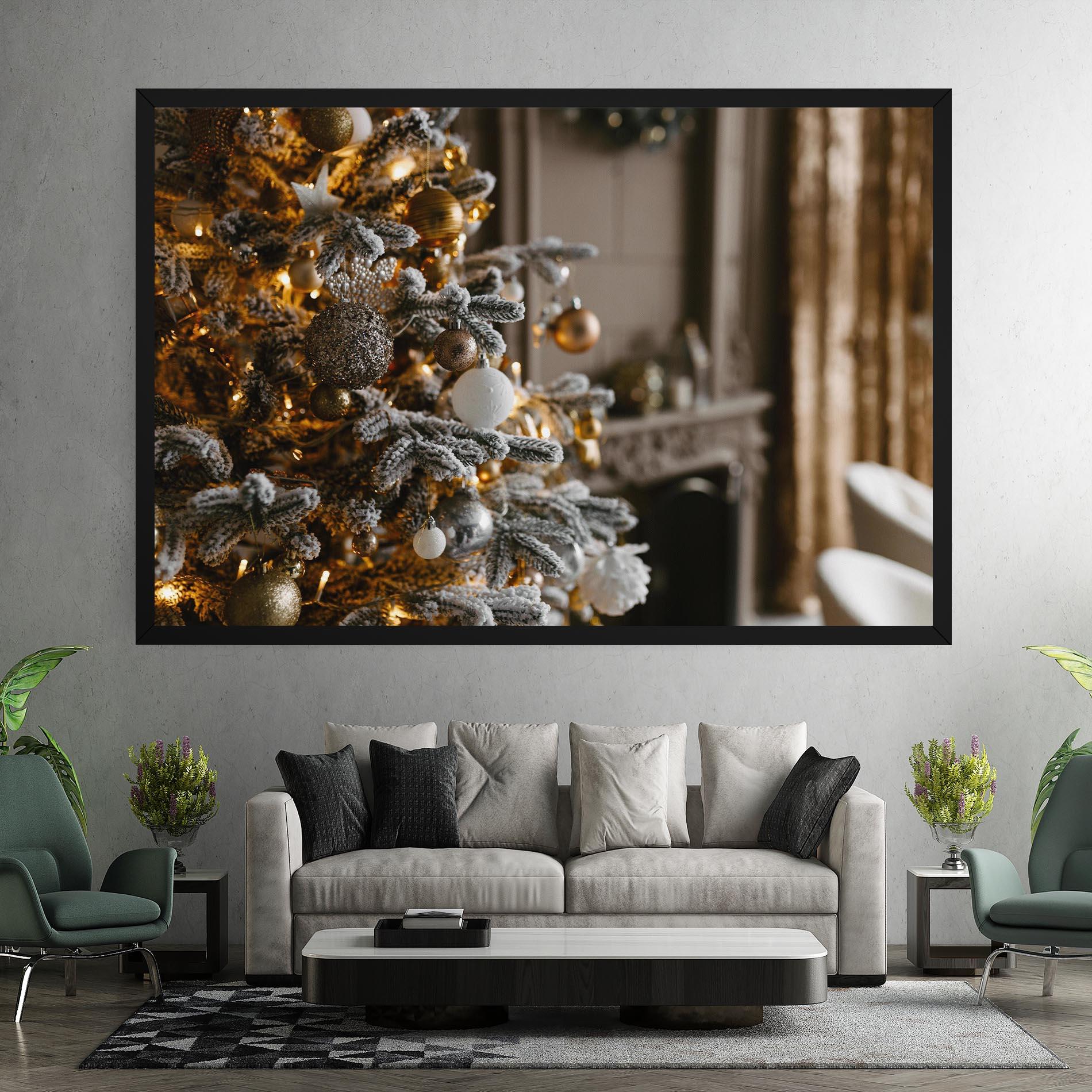 Tablou Canvas Gold Christmas Decorations mockup 7