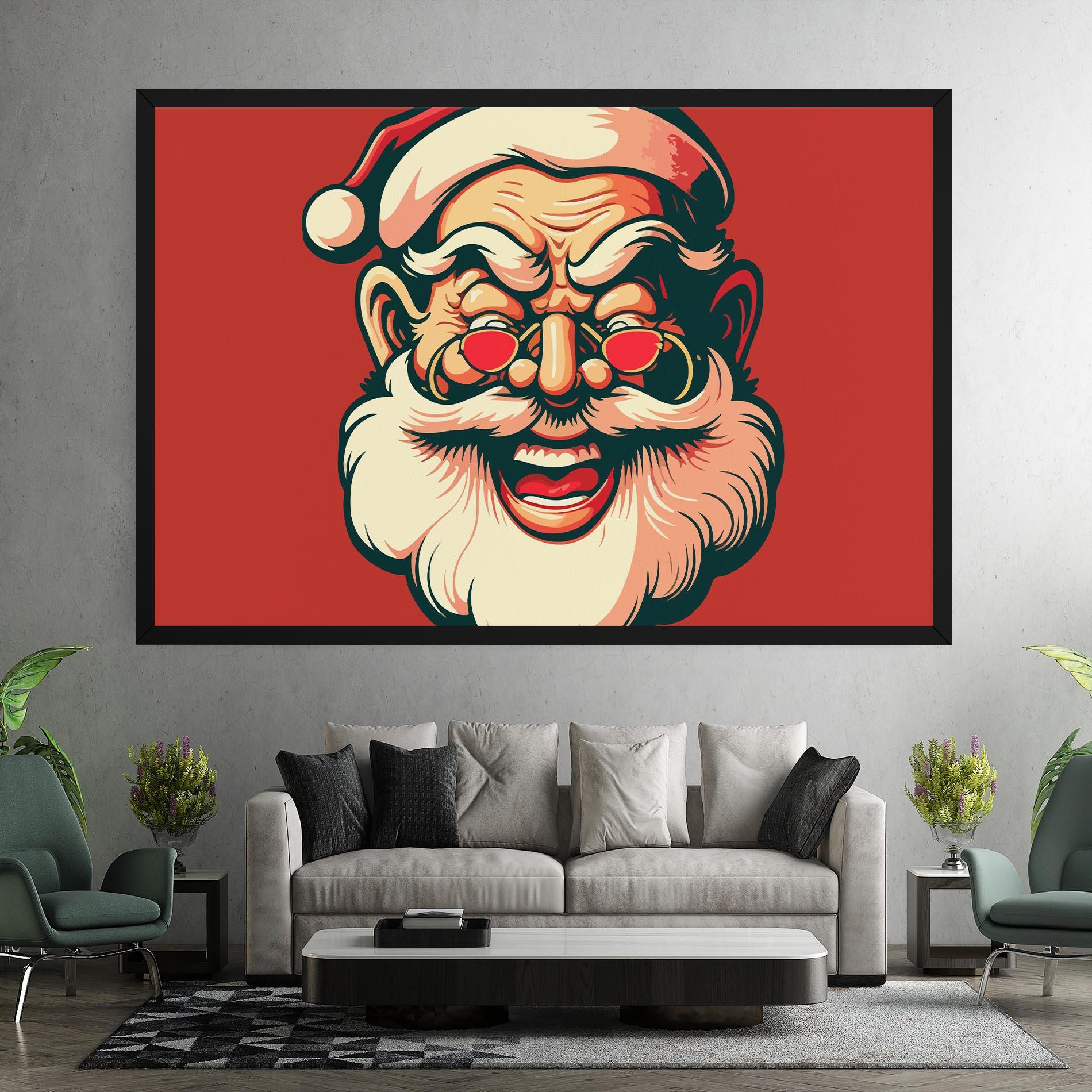 Tablou Canvas Santa Crazy Smile mockup 7
