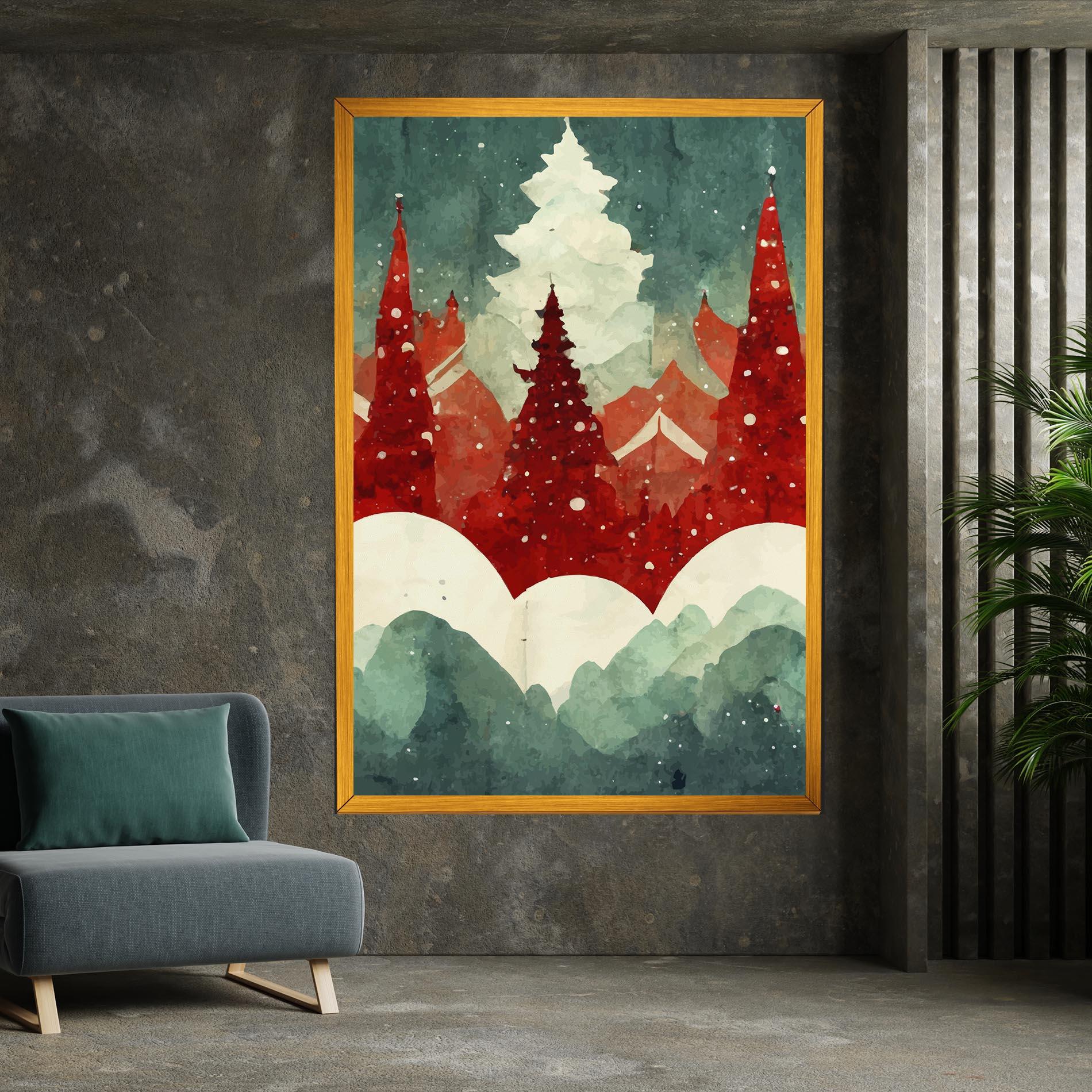 Tablou Canvas Christmas Landscape mockup 7