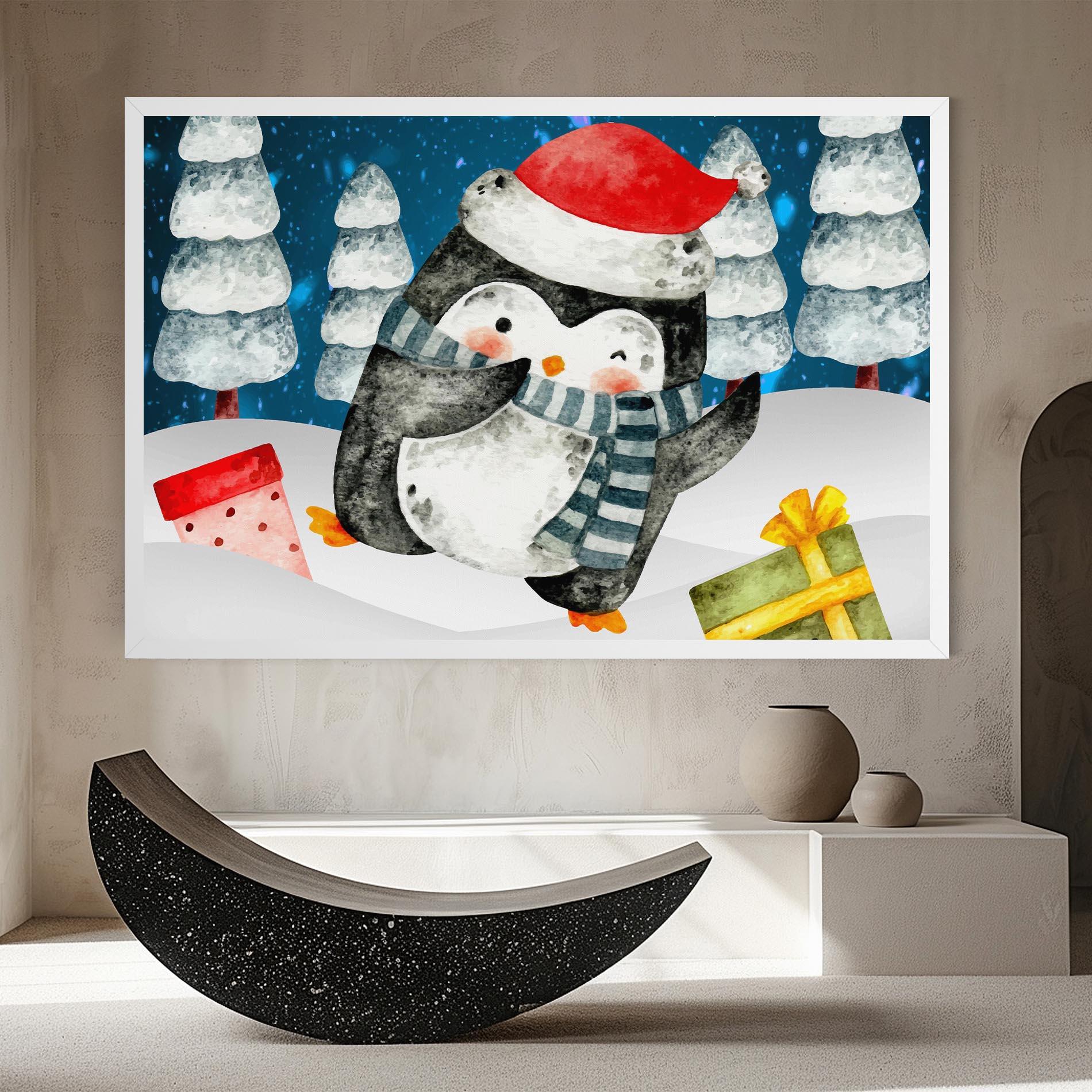 Tablou Canvas Blue Pinguin mockup 8