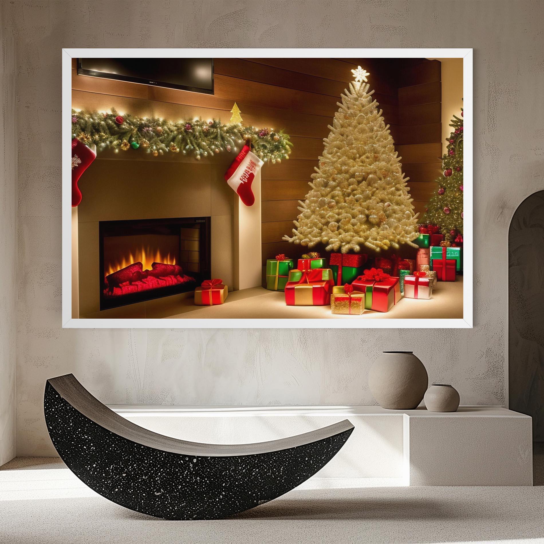 Tablou Canvas Decorated Christmas Tree mockup 8