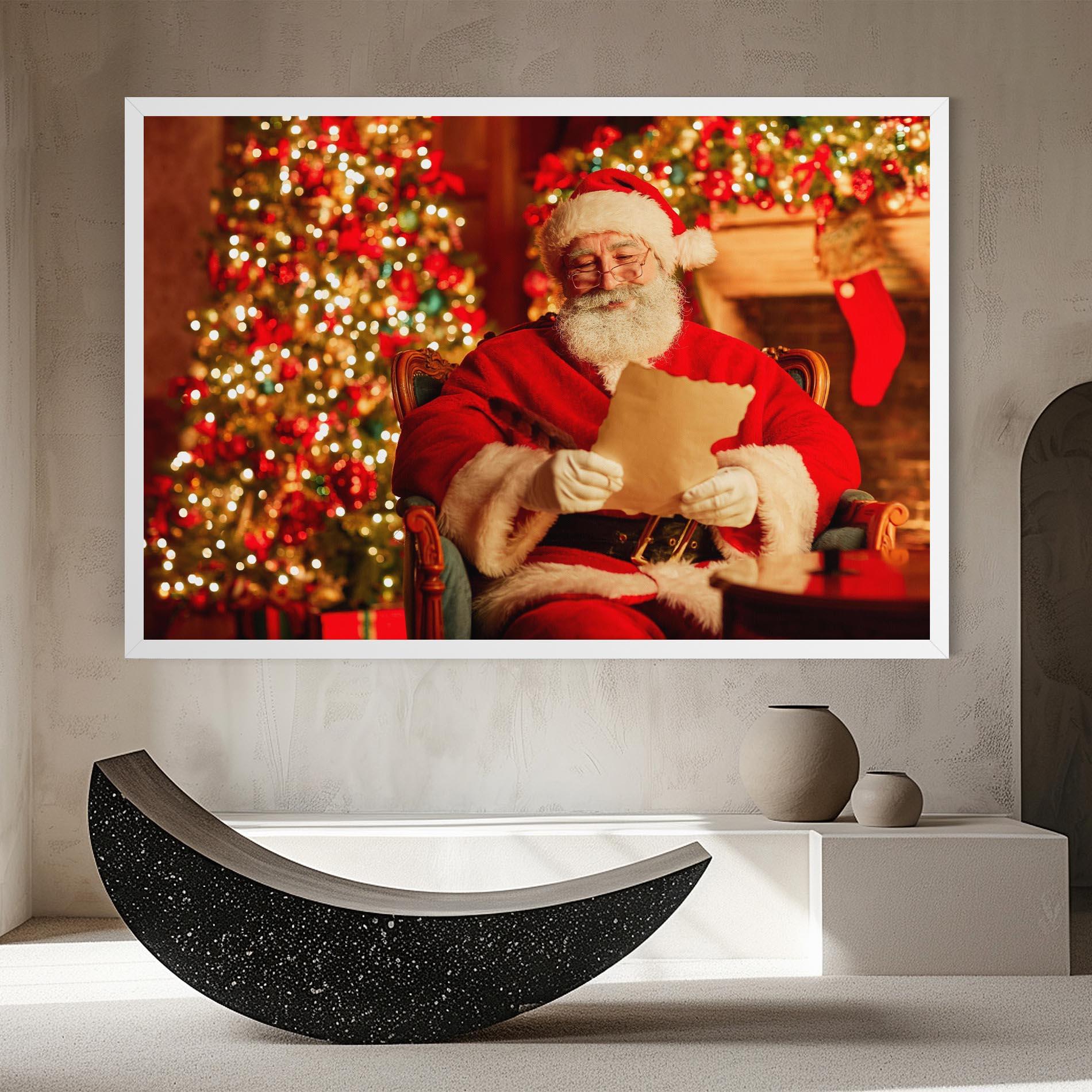 Tablou Canvas Reading Christmas Letter mockup 8