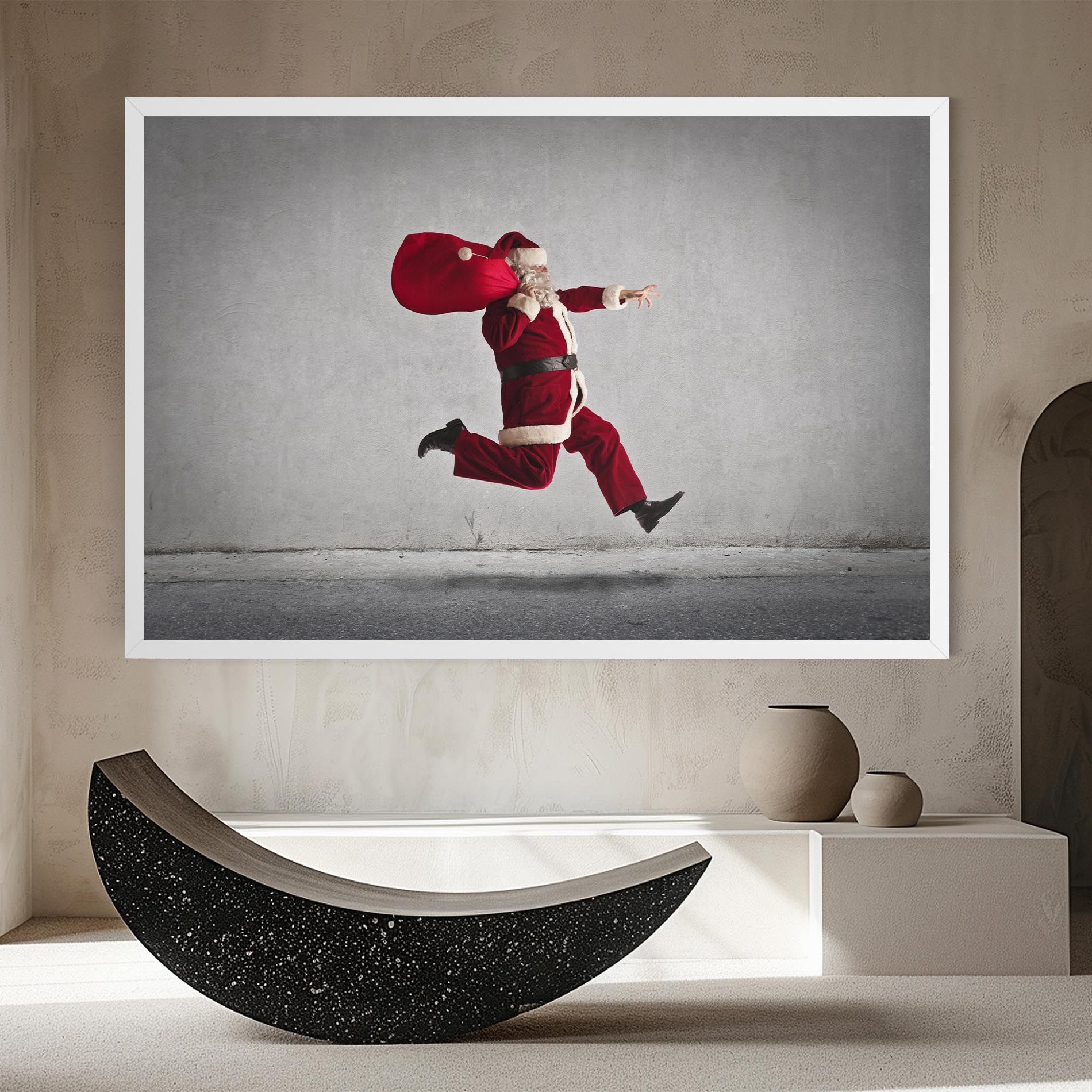 Santa Claus Jumping mockup 8