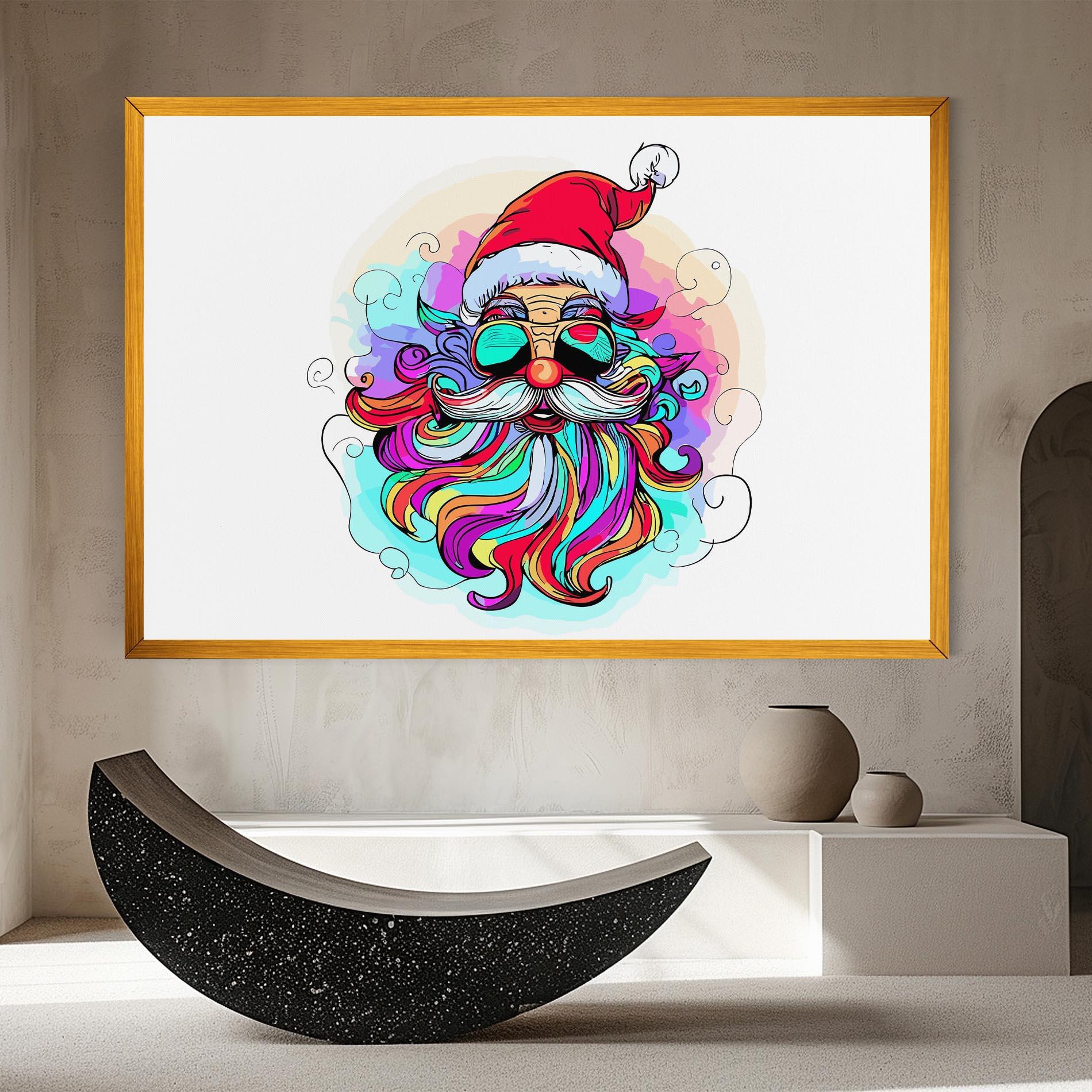 Tablou Canvas Colorful Santa mockup 8