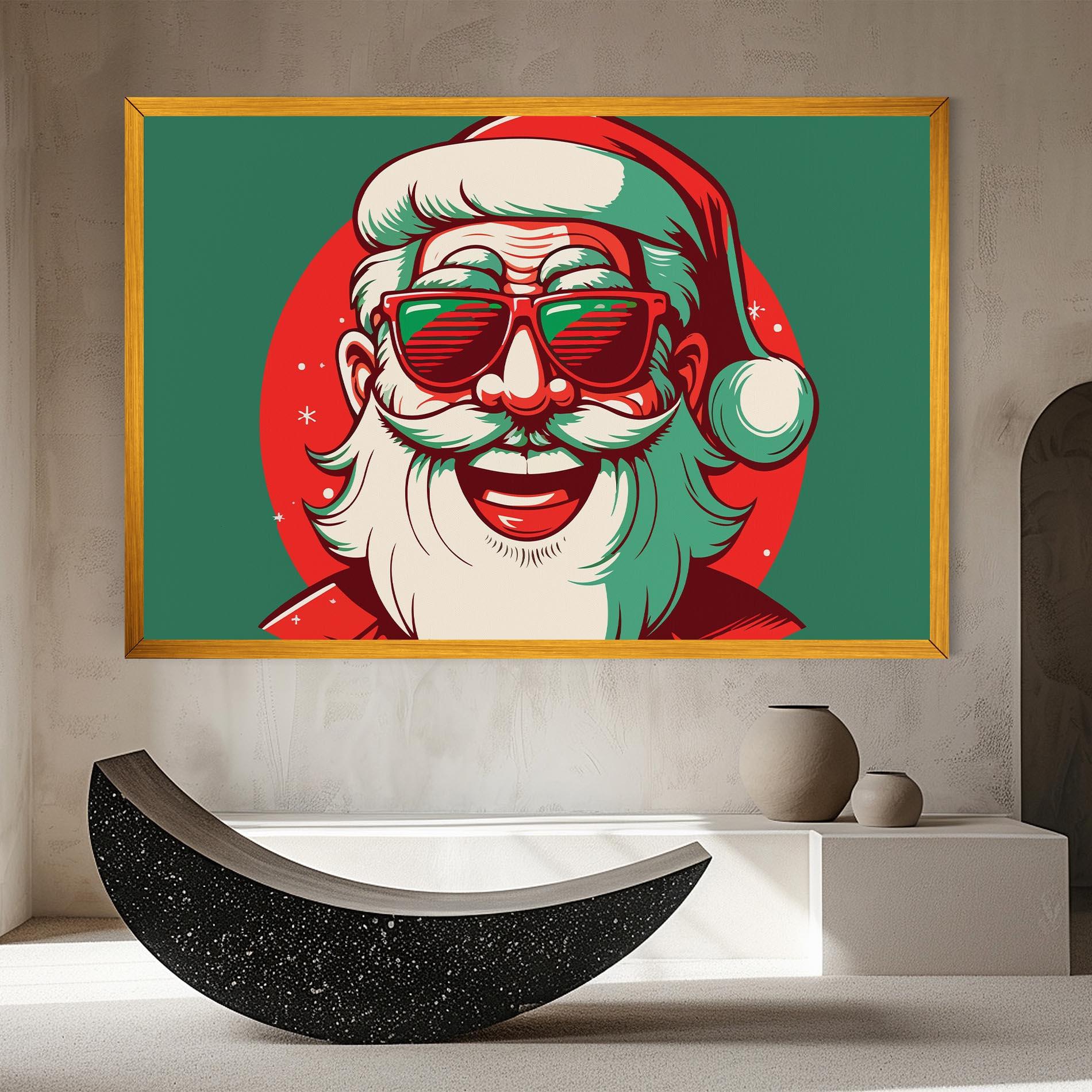 Tablou Canvas Crazy Smile Santa mockup 8