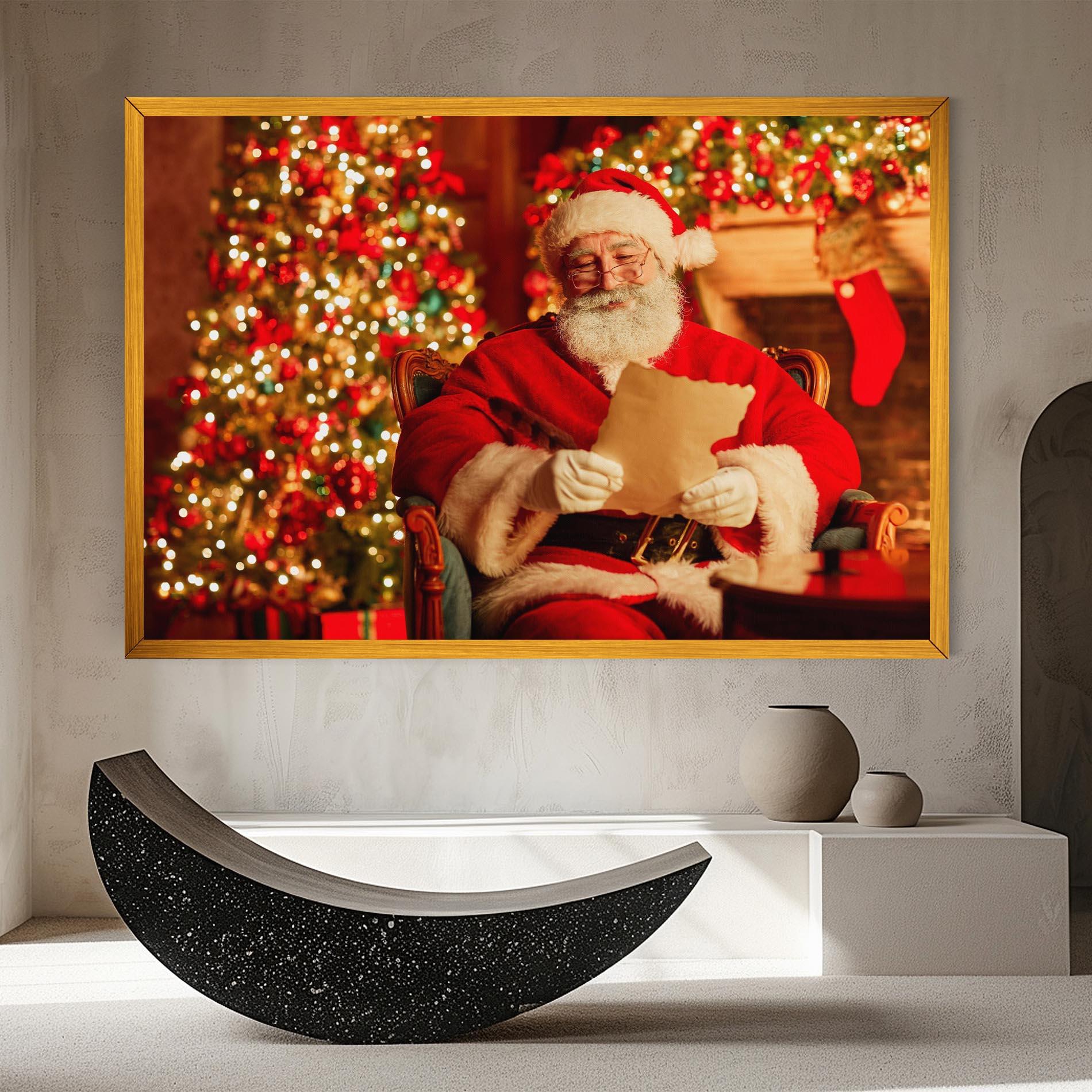 Tablou Canvas Reading Christmas Letter mockup 8