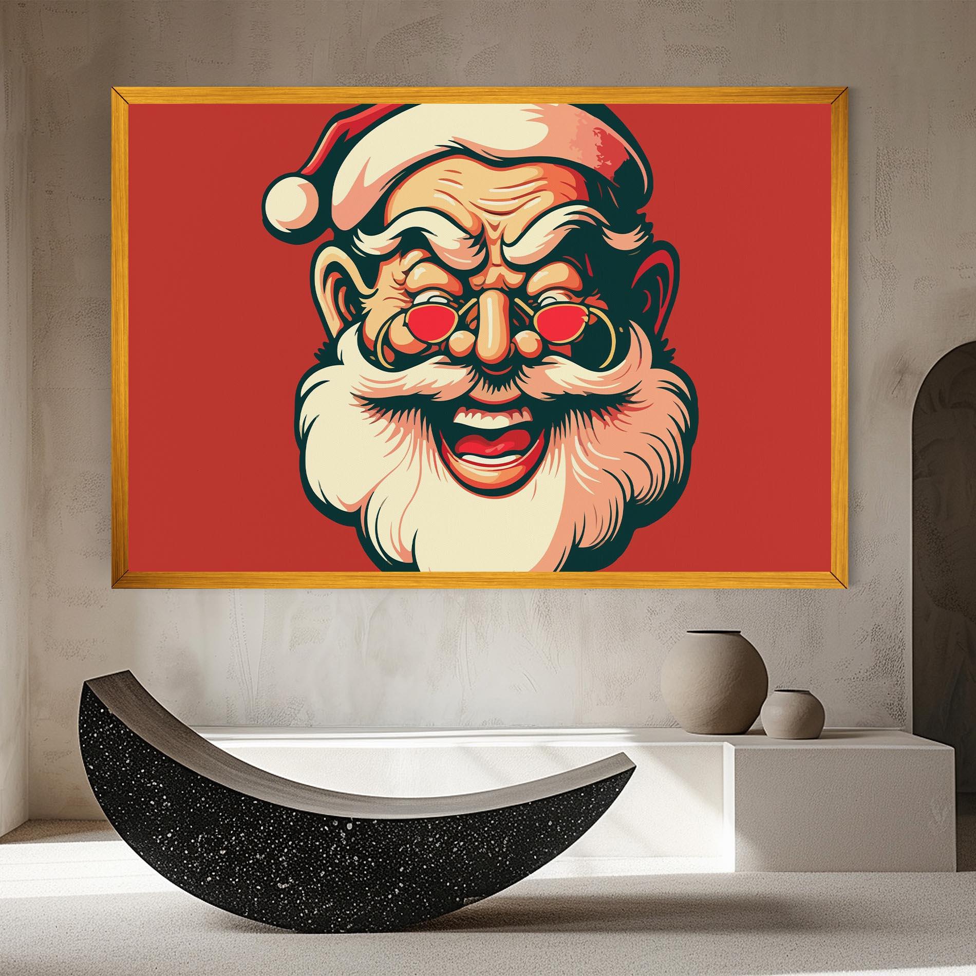 Tablou Canvas Santa Crazy Smile mockup 8