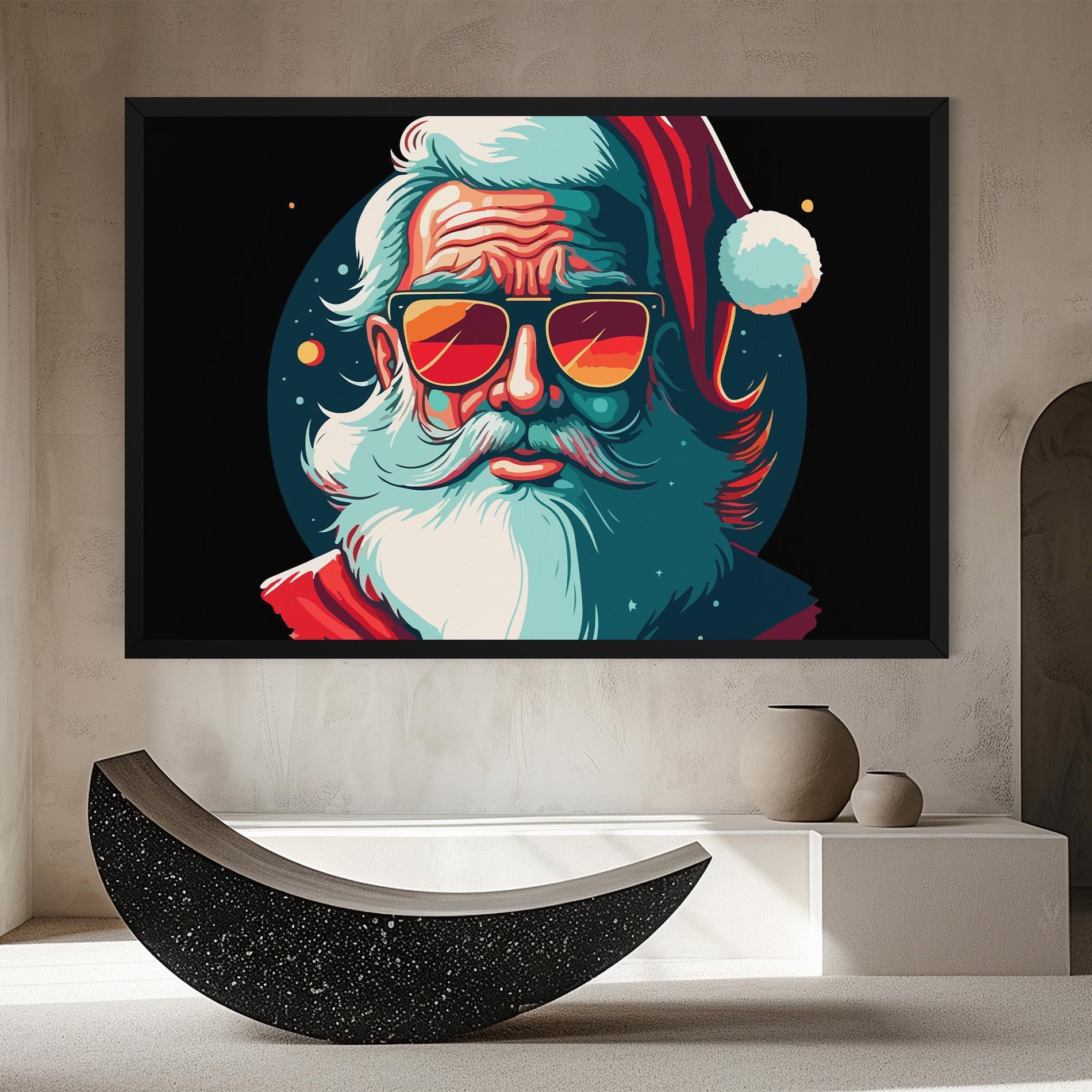 Tablou Canvas Color Glasses Santa mockup 8