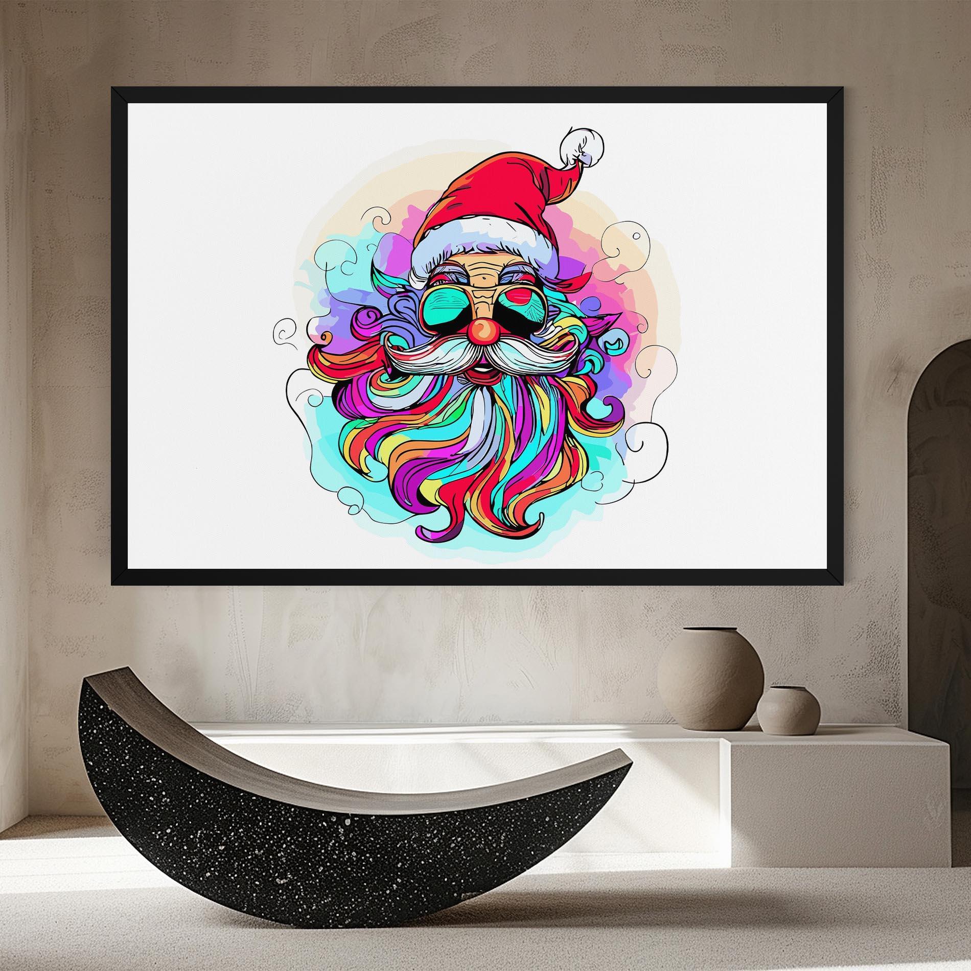 Tablou Canvas Colorful Santa mockup 8