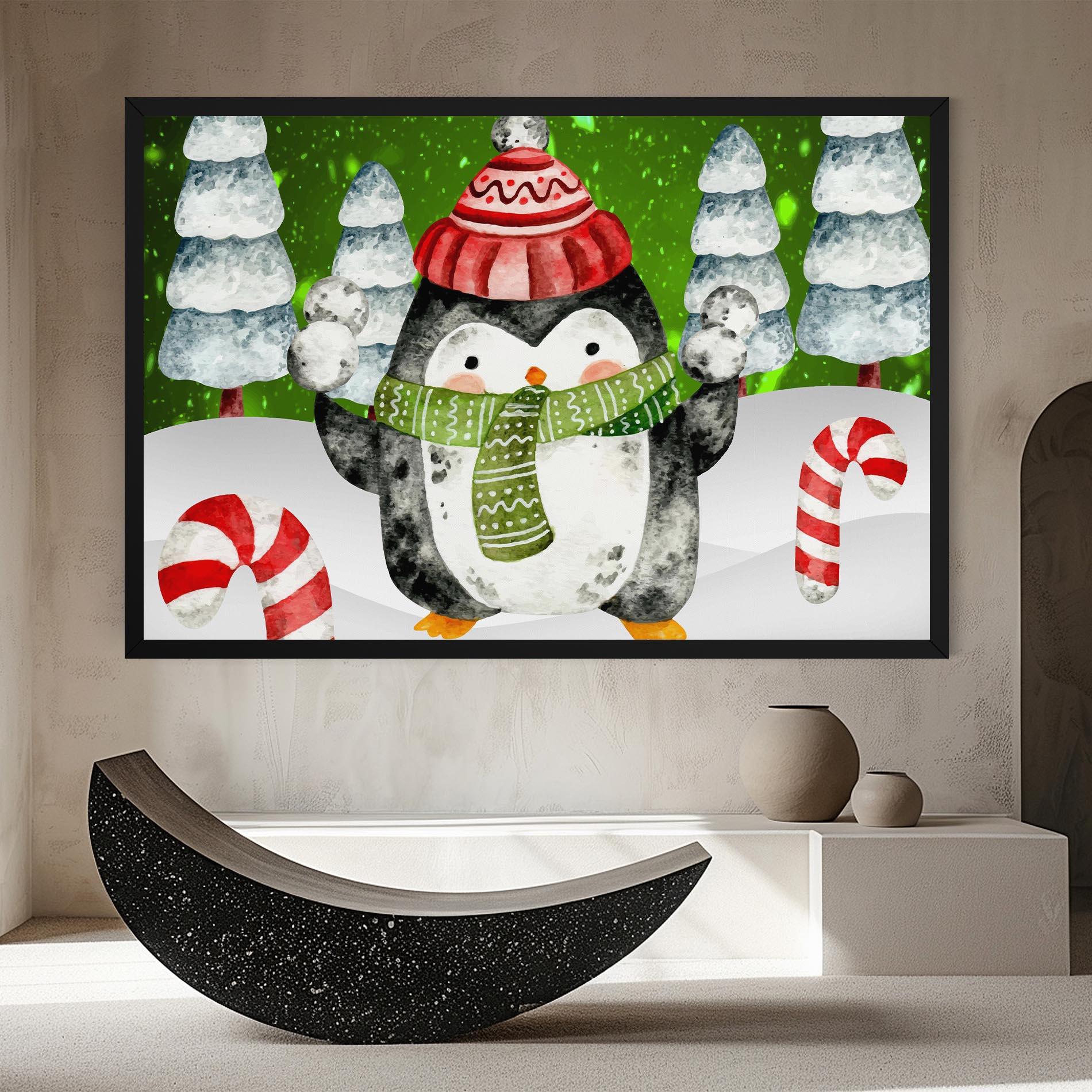 Tablou Canvas Green Pinguin mockup 8