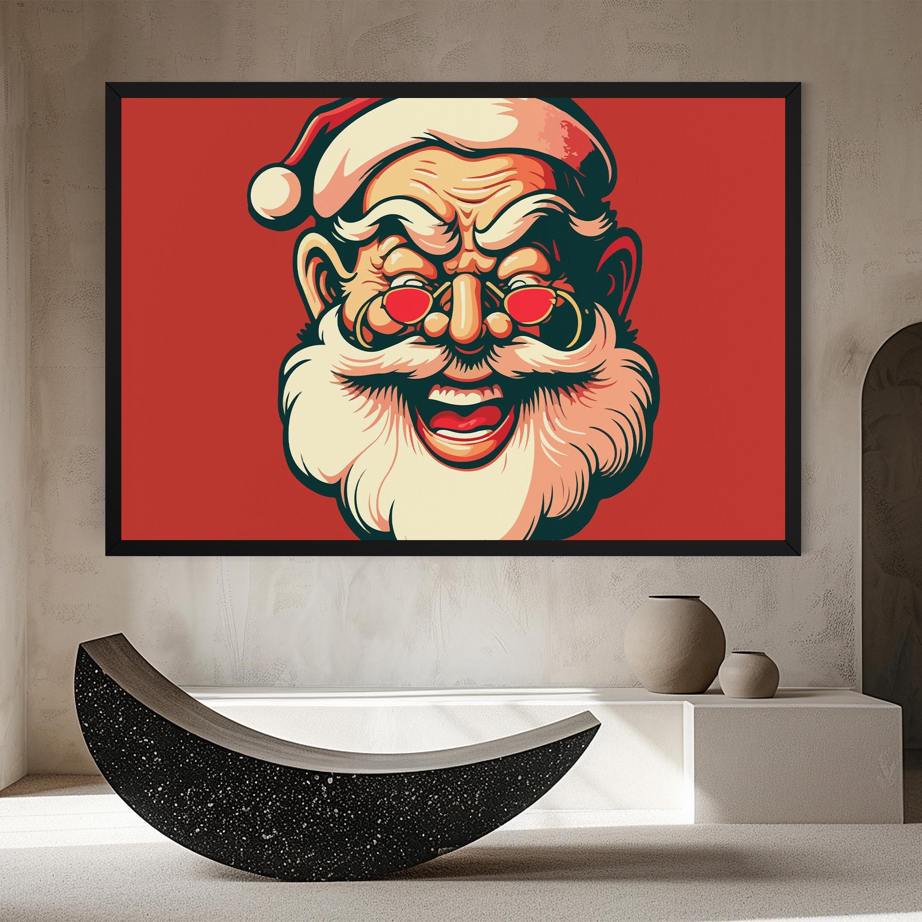 Tablou Canvas Santa Crazy Smile mockup 8