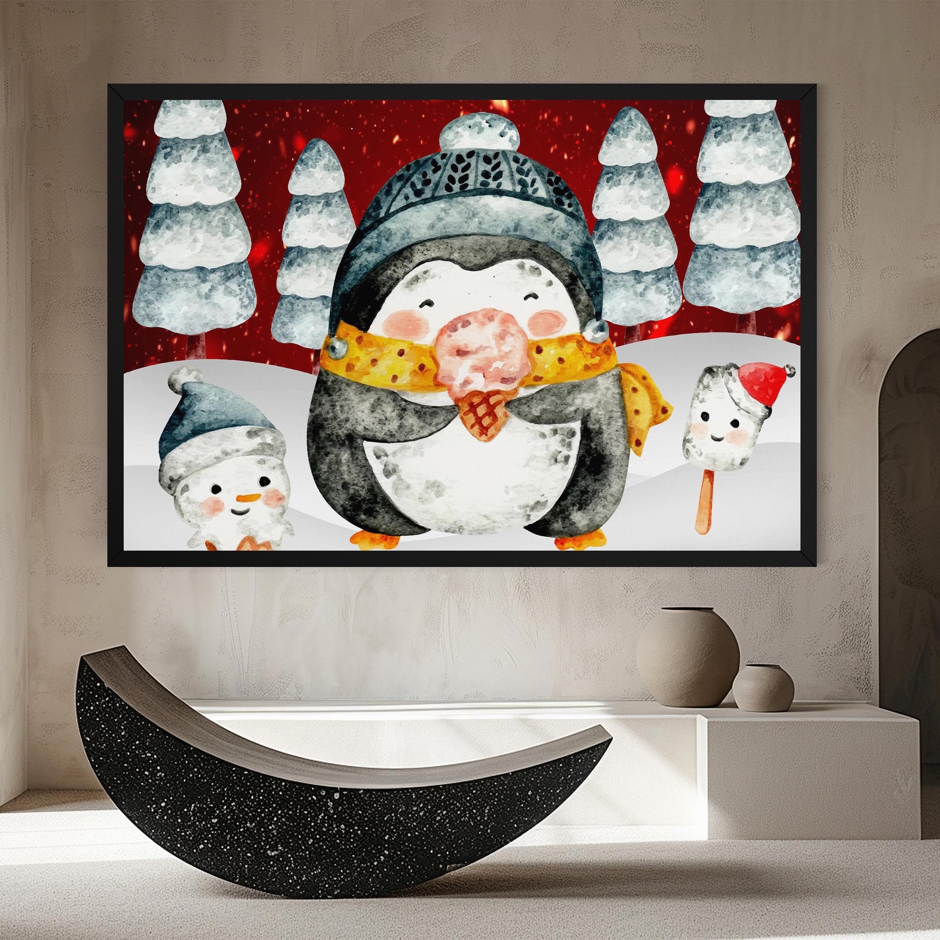 Yellow Pinguin mockup 8