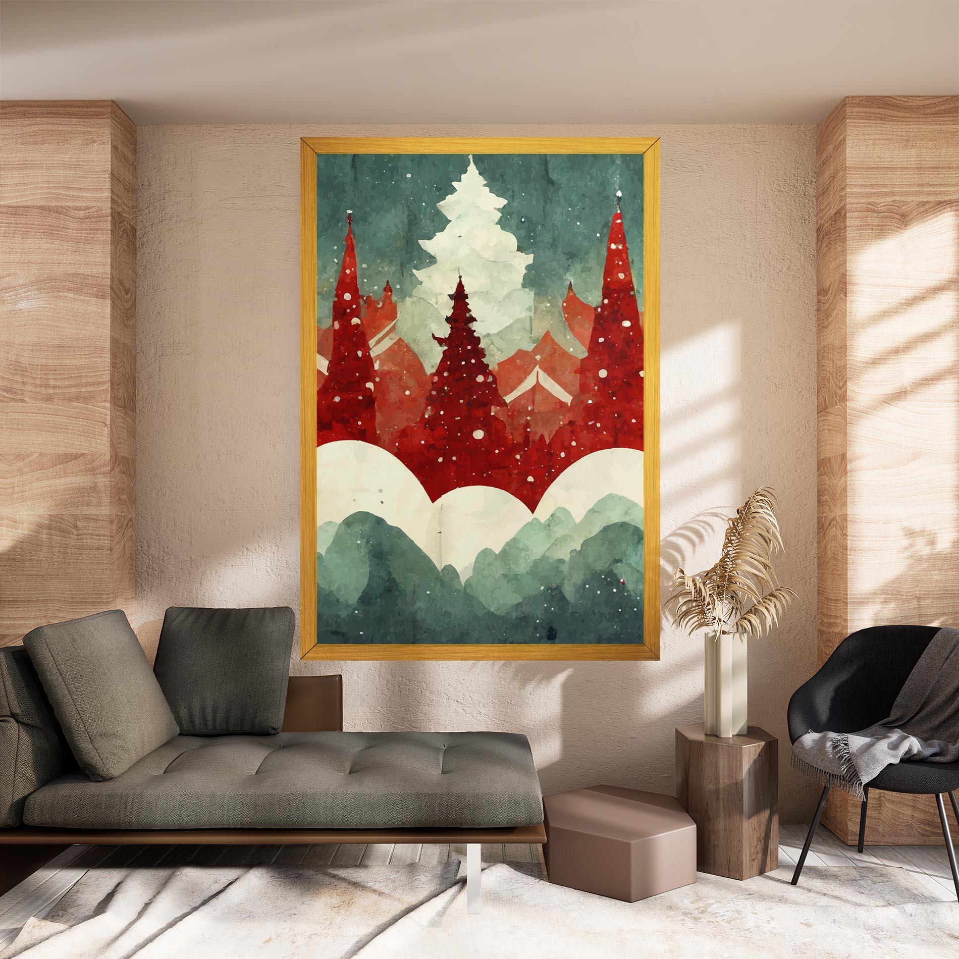 Tablou Canvas Christmas Landscape mockup 8