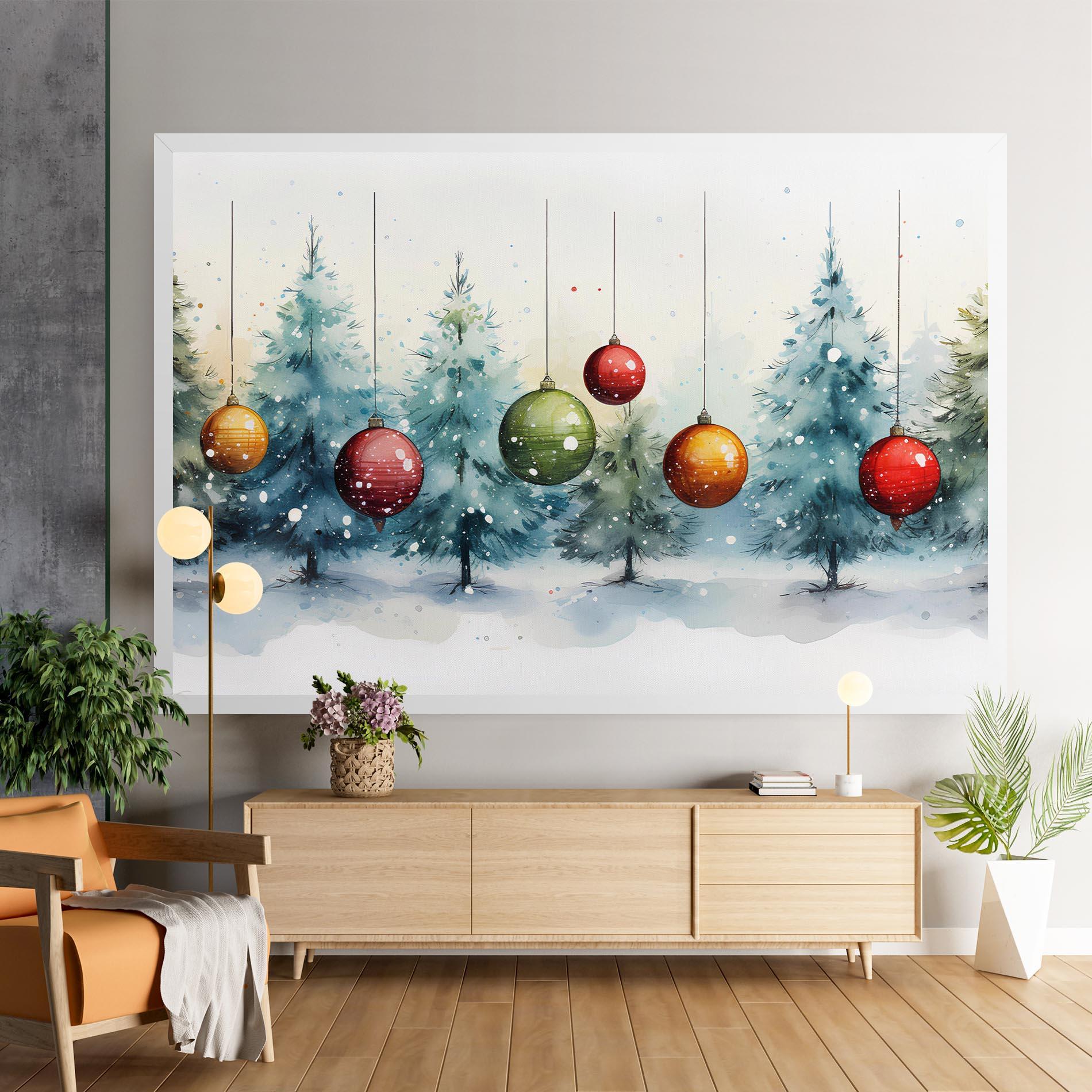 Tablou Canvas Christmas Tree Painting mockup 9