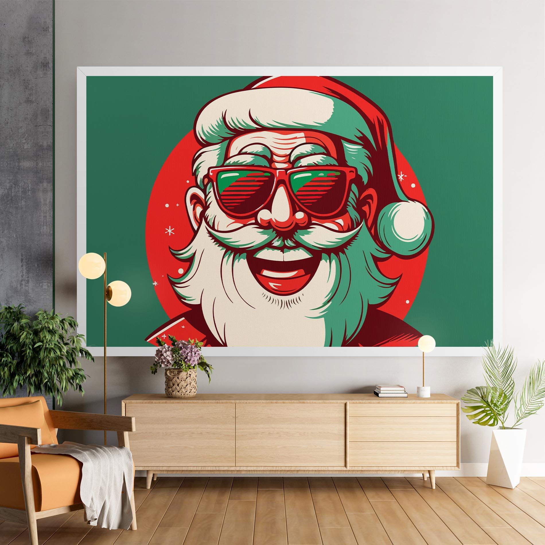 Tablou Canvas Crazy Smile Santa mockup 9