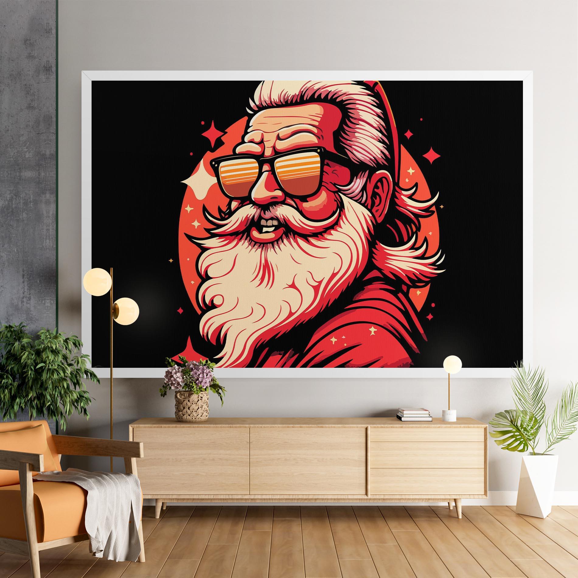 Tablou Canvas Glasses Santa mockup 9