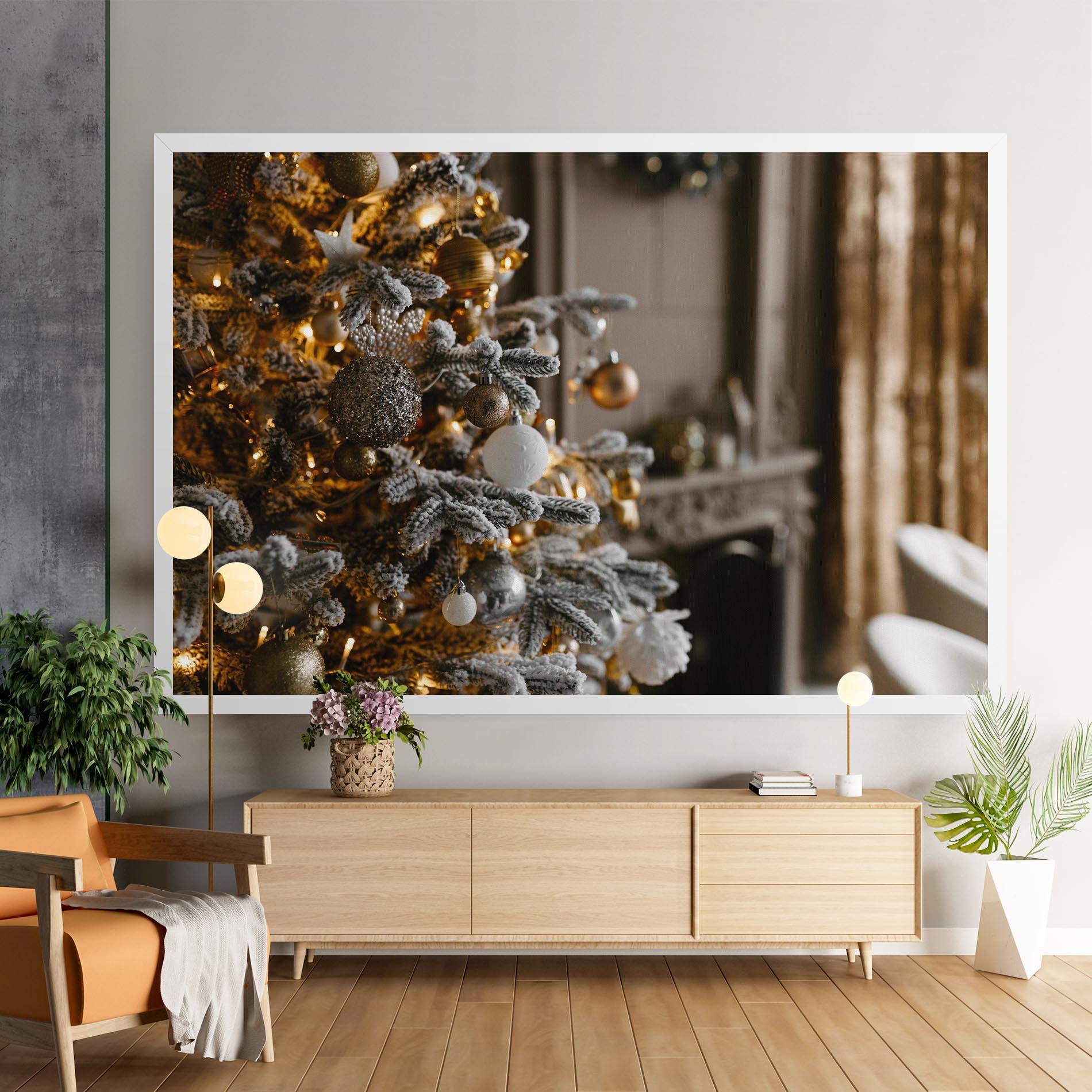Tablou Canvas Gold Christmas Decorations mockup 9