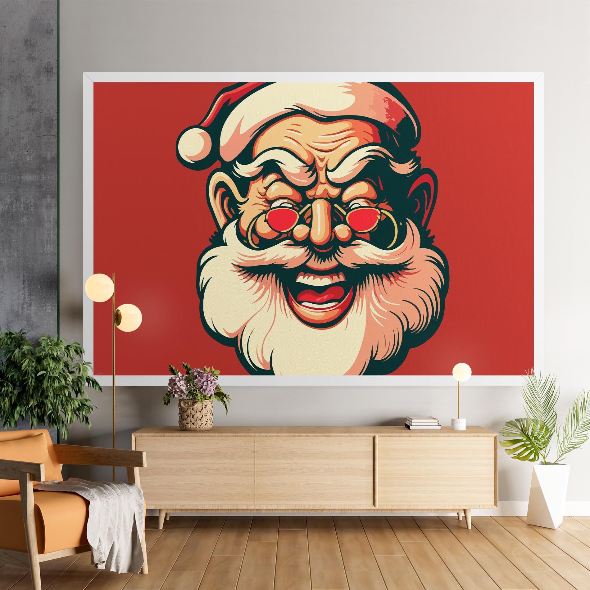 Tablou Canvas Santa Crazy Smile mockup 9