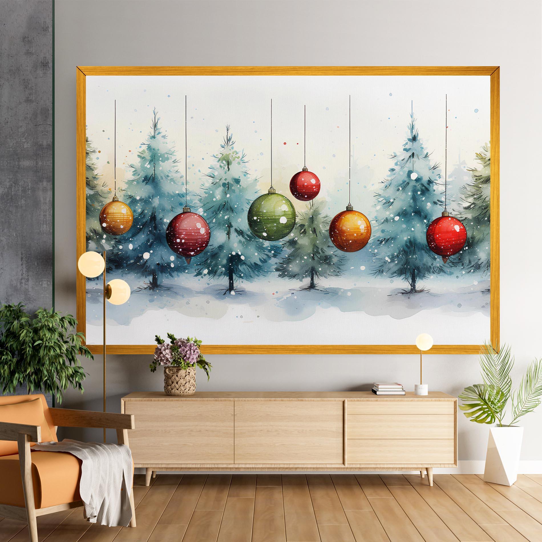 Tablou Canvas Christmas Tree Painting mockup 9
