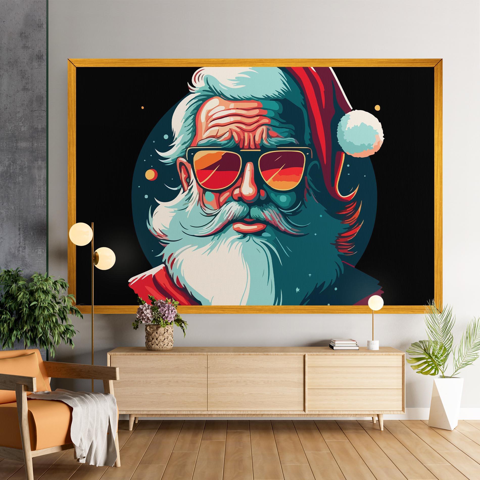 Tablou Canvas Color Glasses Santa mockup 9