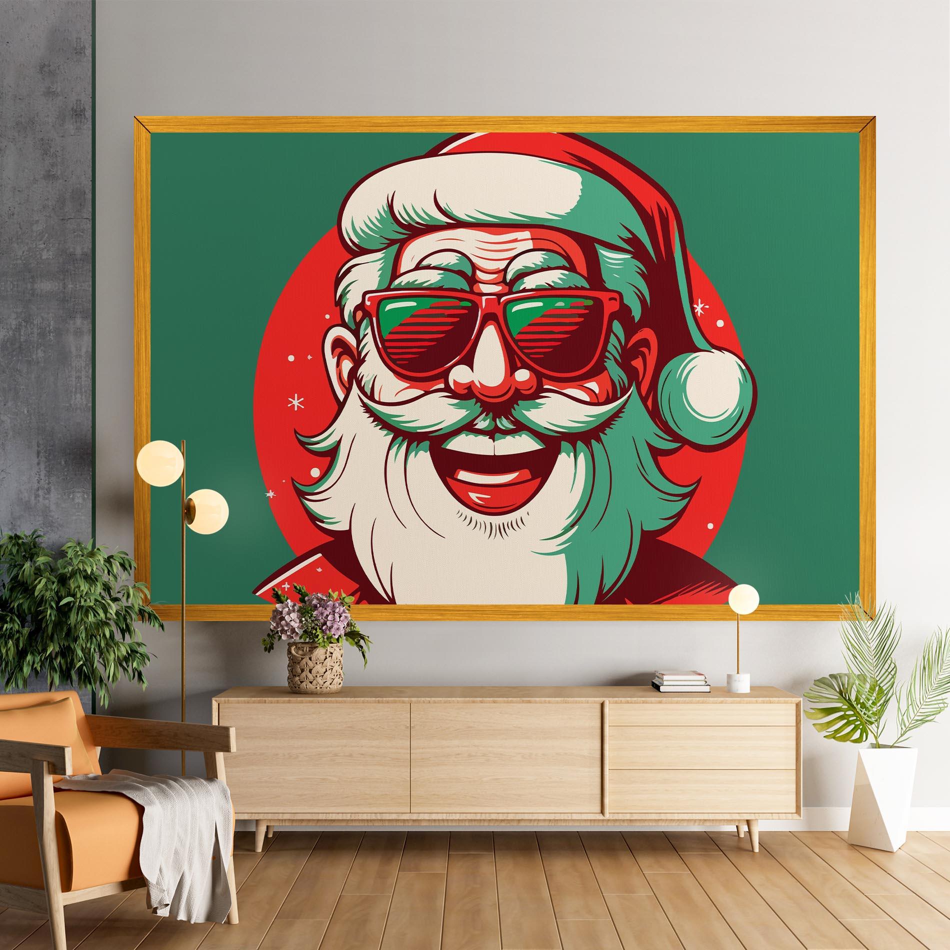 Tablou Canvas Crazy Smile Santa mockup 9