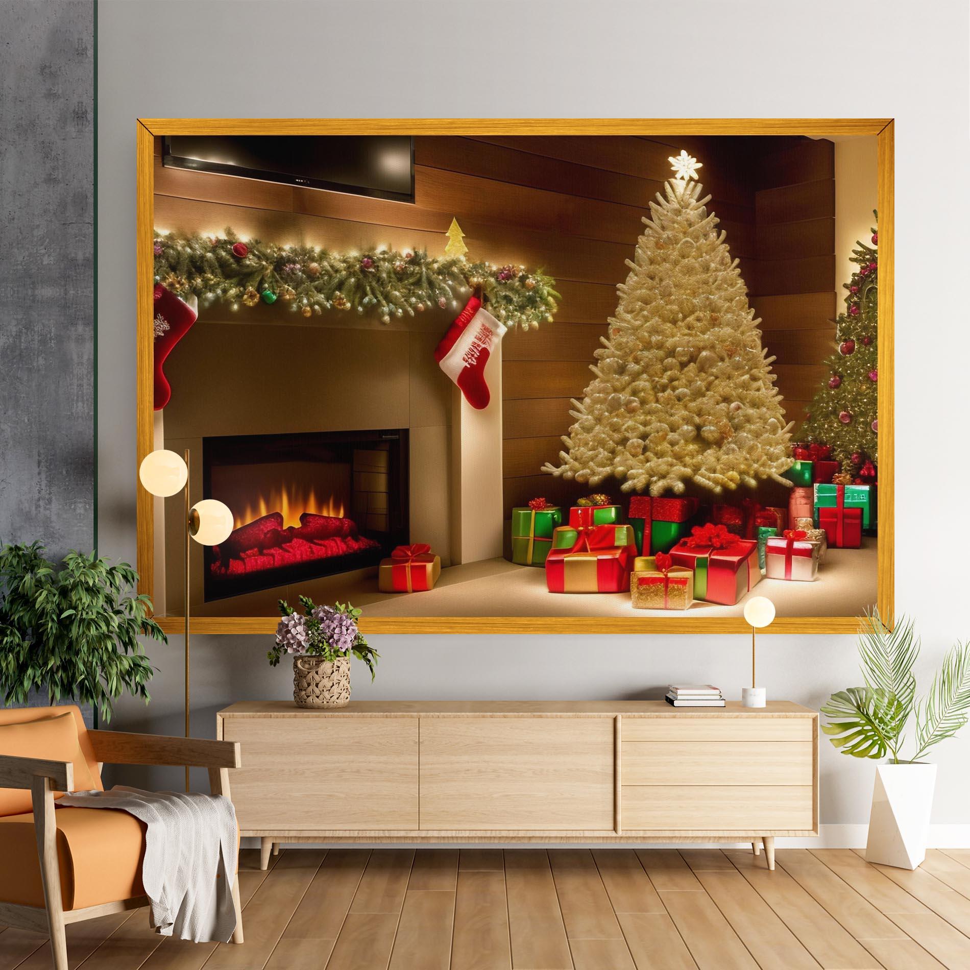 Tablou Canvas Decorated Christmas Tree mockup 9