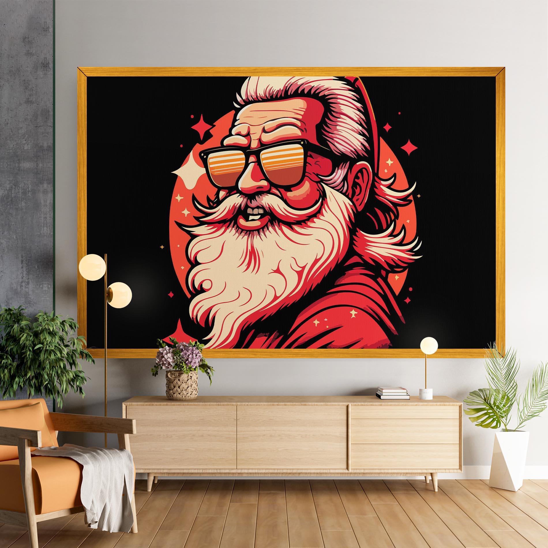 Tablou Canvas Glasses Santa mockup 9