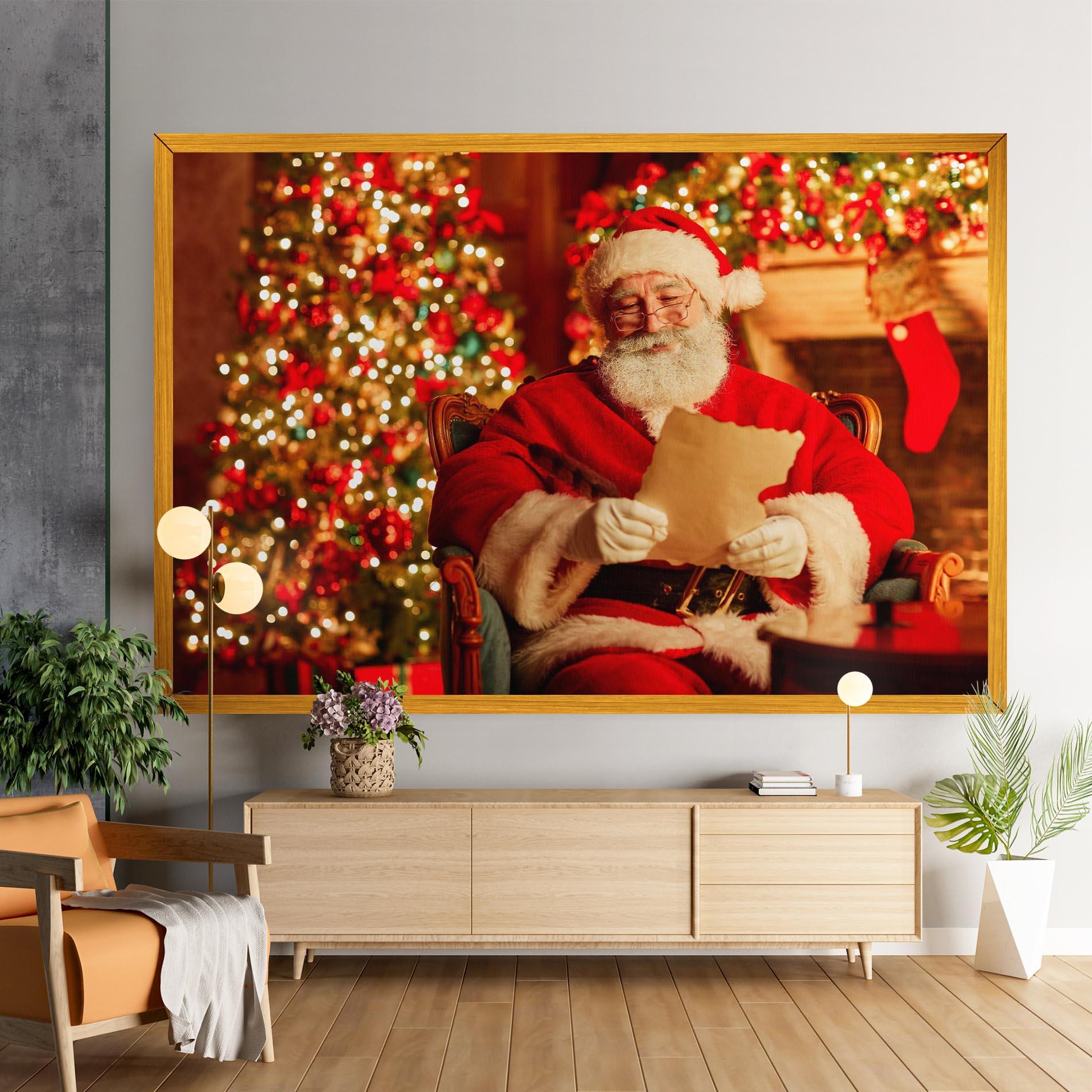 Tablou Canvas Reading Christmas Letter mockup 9