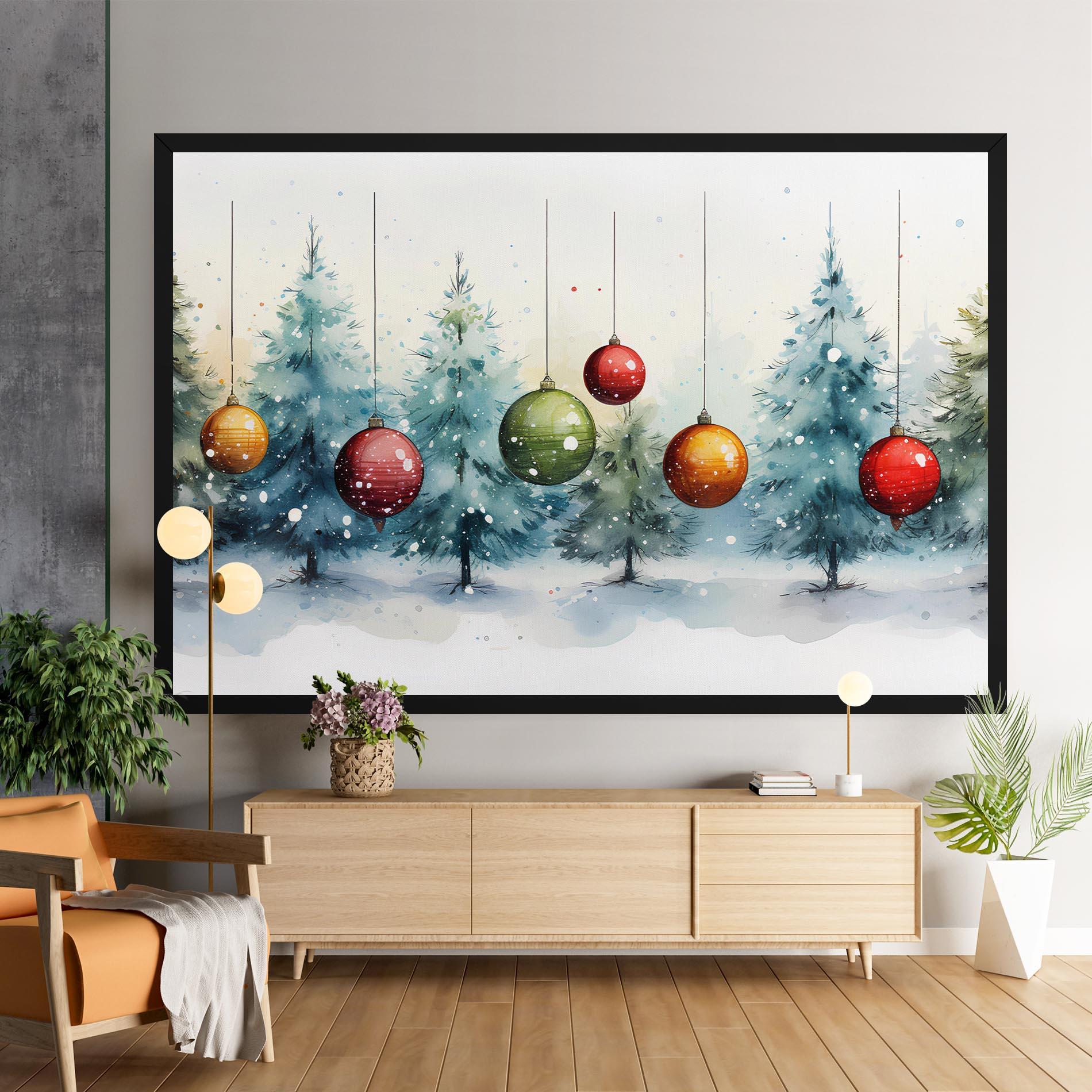 Tablou Canvas Christmas Tree Painting mockup 9