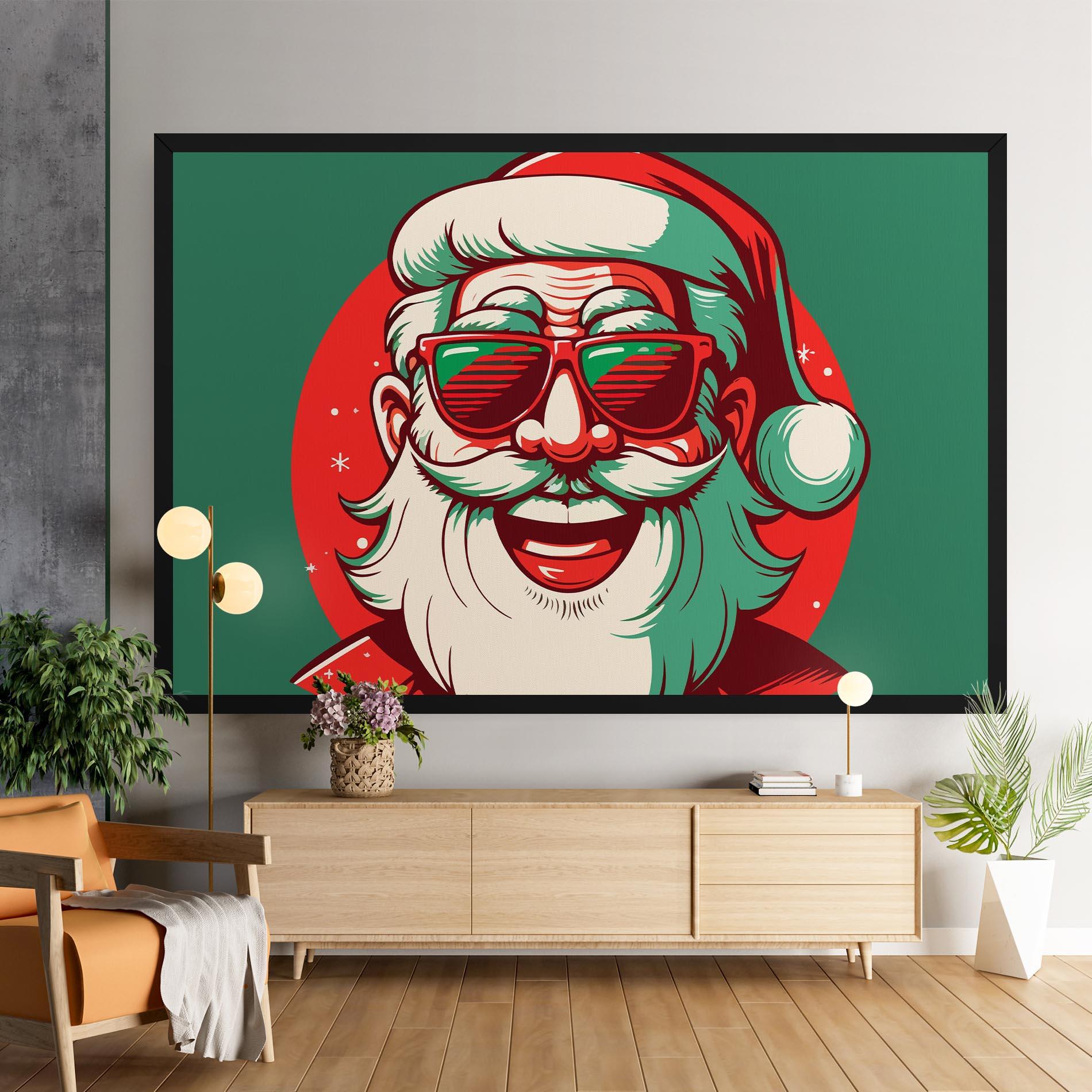 Tablou Canvas Crazy Smile Santa mockup 9