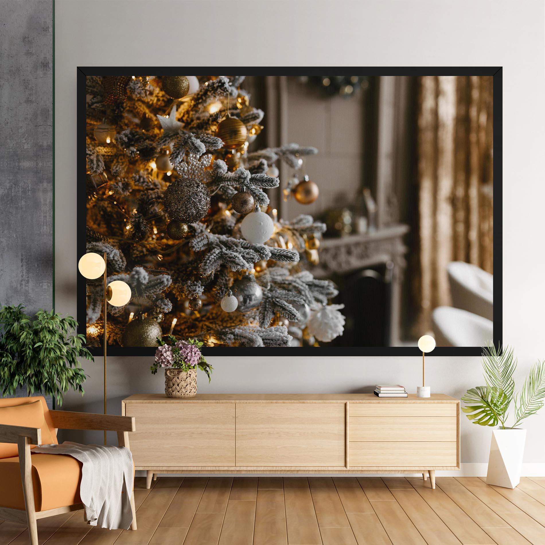 Tablou Canvas Gold Christmas Decorations mockup 9