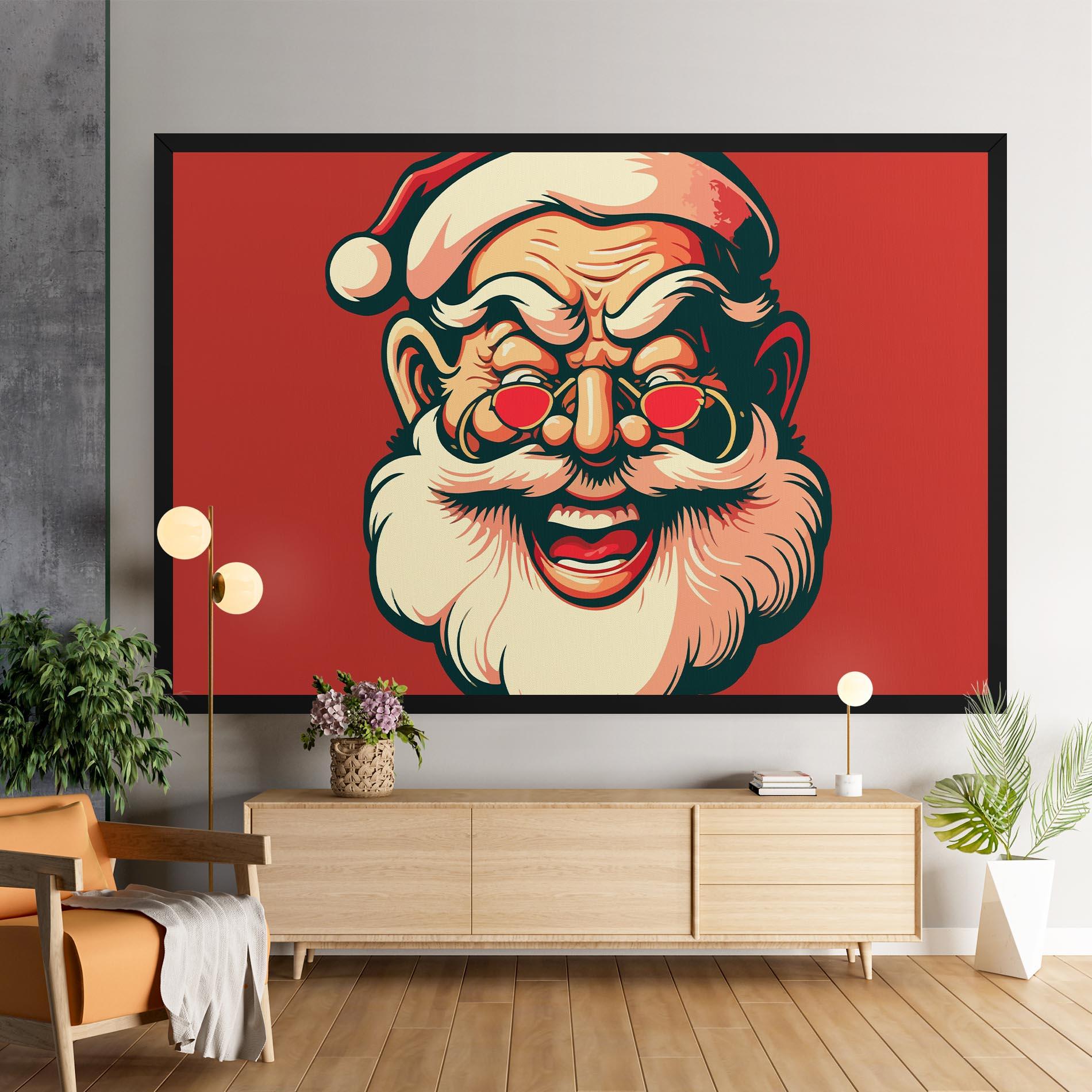 Tablou Canvas Santa Crazy Smile mockup 9