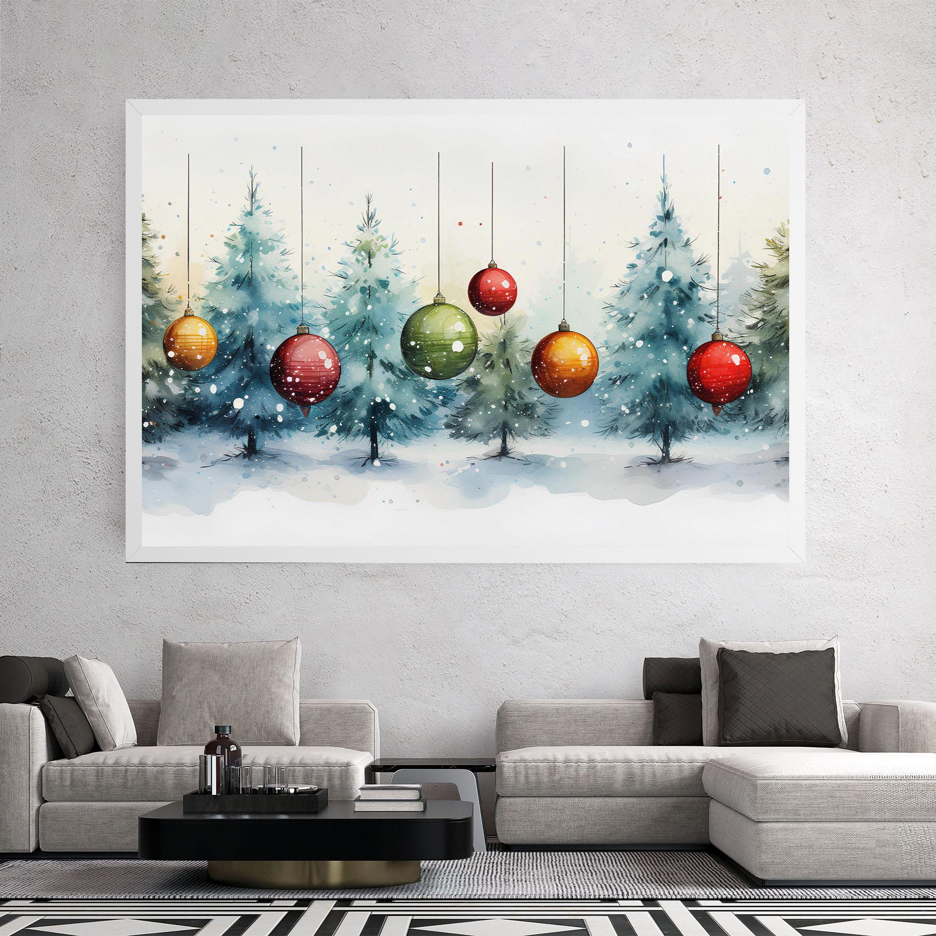 Tablou Canvas Christmas Tree Painting mockup 2