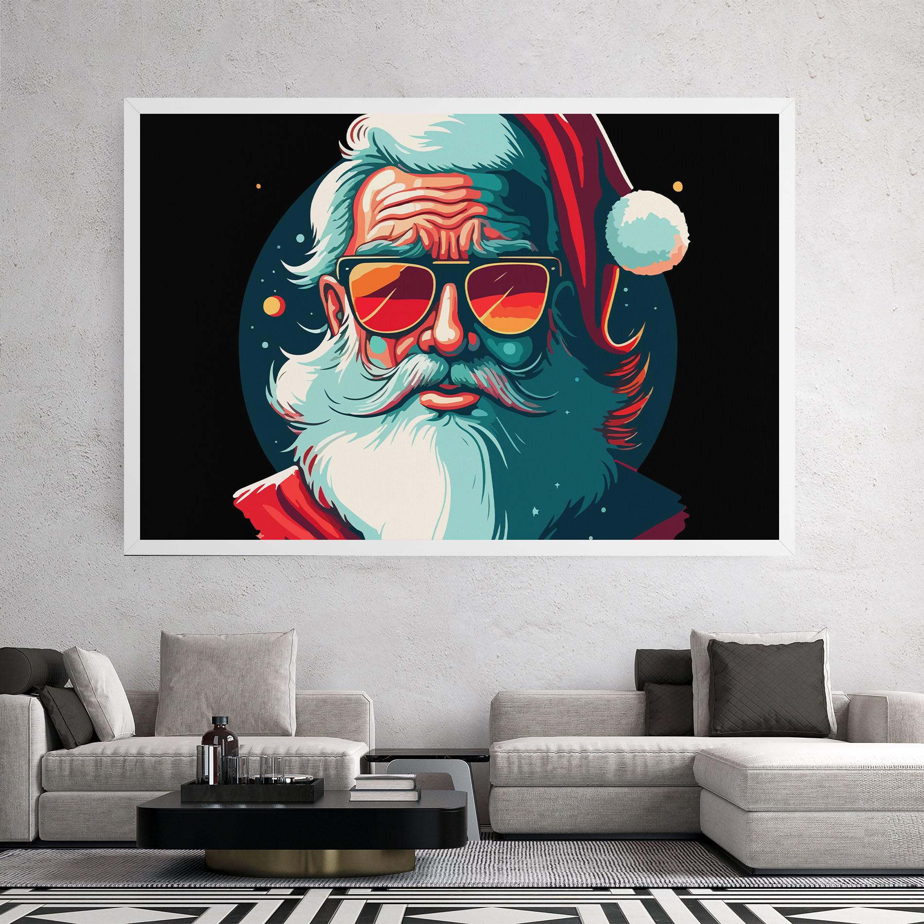 Tablou Canvas Color Glasses Santa mockup 2