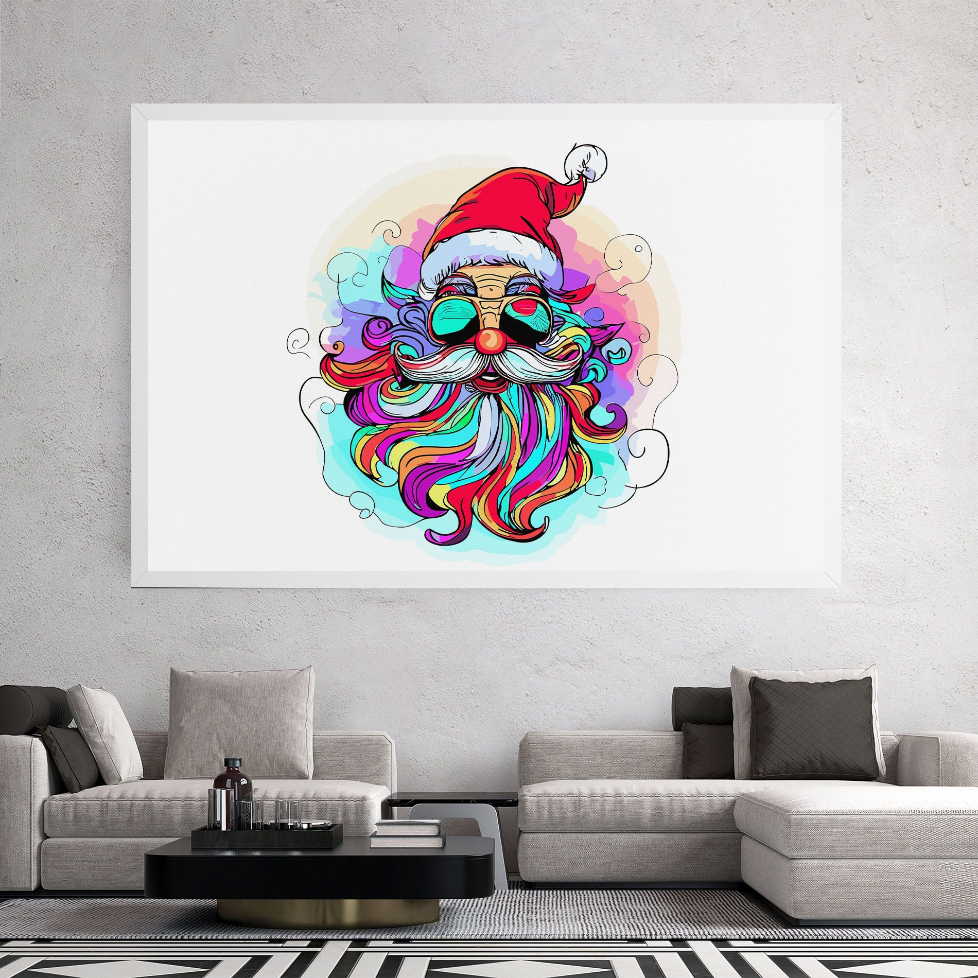 Colorful Santa mockup 2