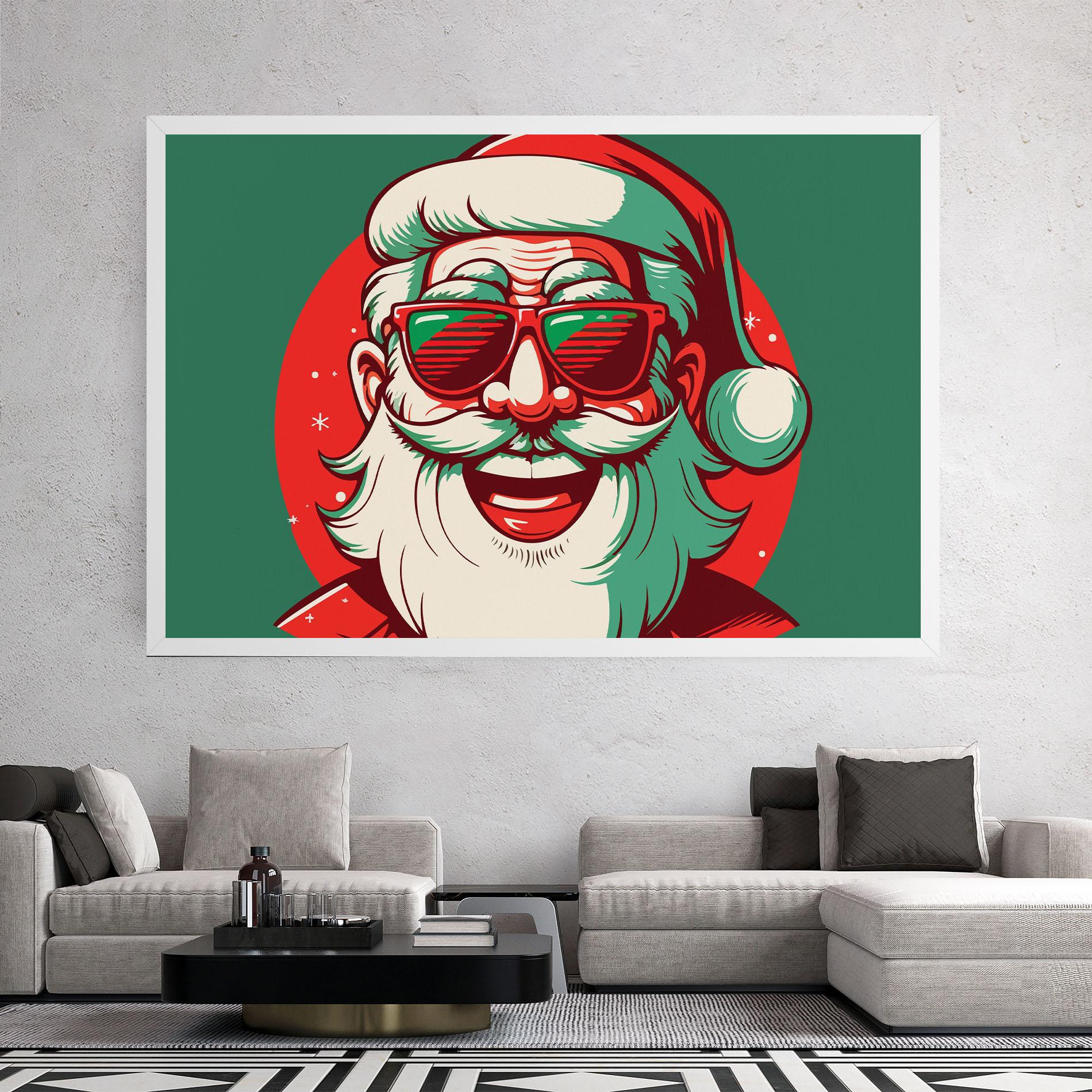 Tablou Canvas Crazy Smile Santa mockup 2
