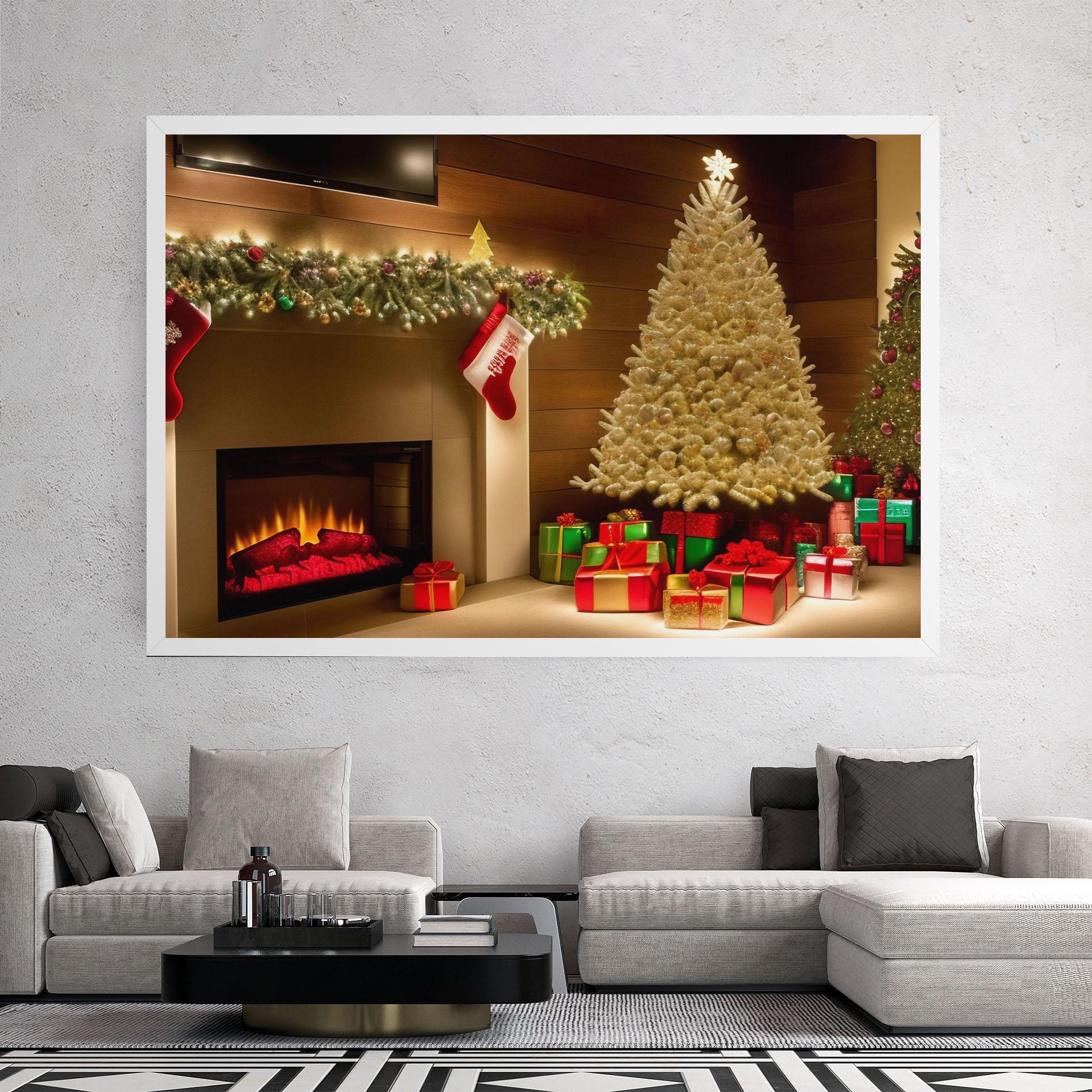 Tablou Canvas Decorated Christmas Tree mockup 2